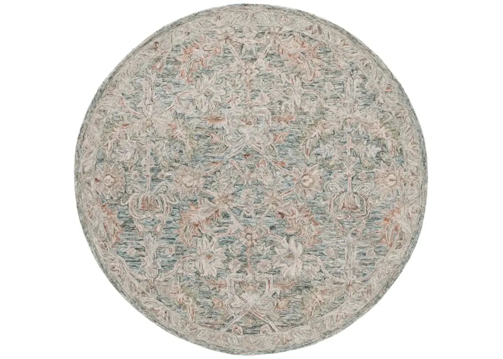 METRO 752 TEAL  6' x 6' Round Round Rug