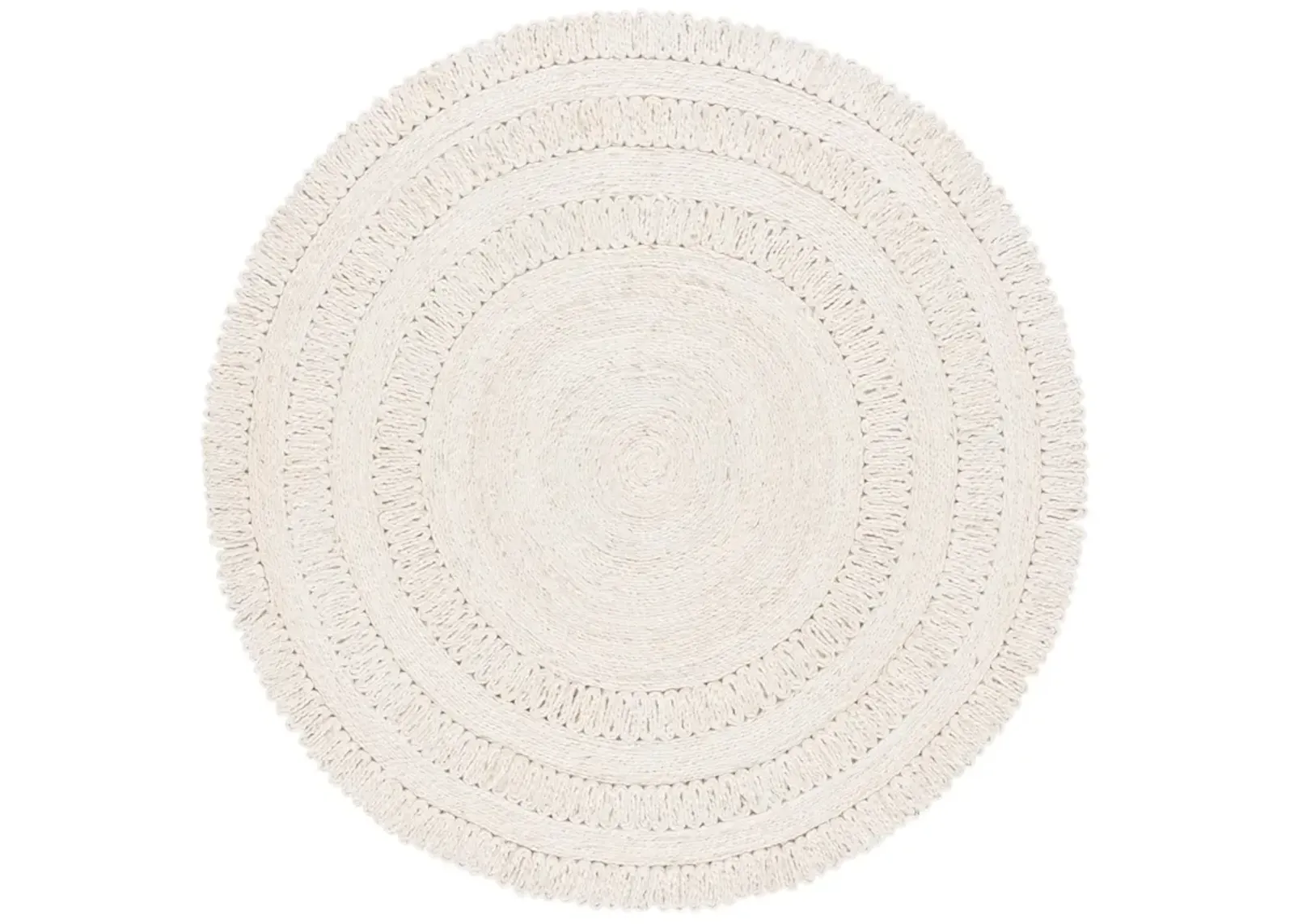 NATURAL FIBER 229 IVORY 3' x 3' Round Round Rug