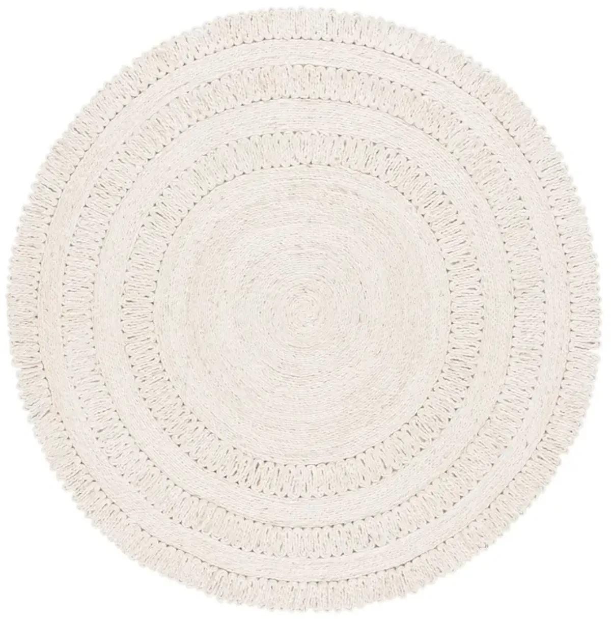 NATURAL FIBER 229 IVORY 3' x 3' Round Round Rug