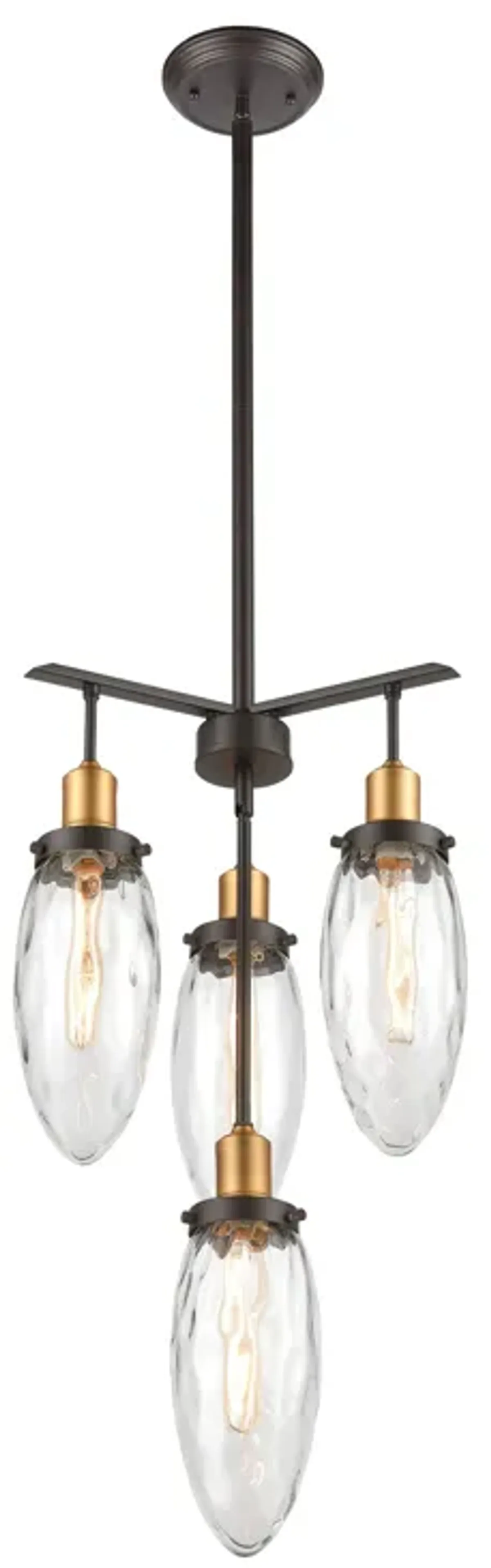 Shinzu 16" Wide 4-Light Chandelier - Oil Rubbed Bronze