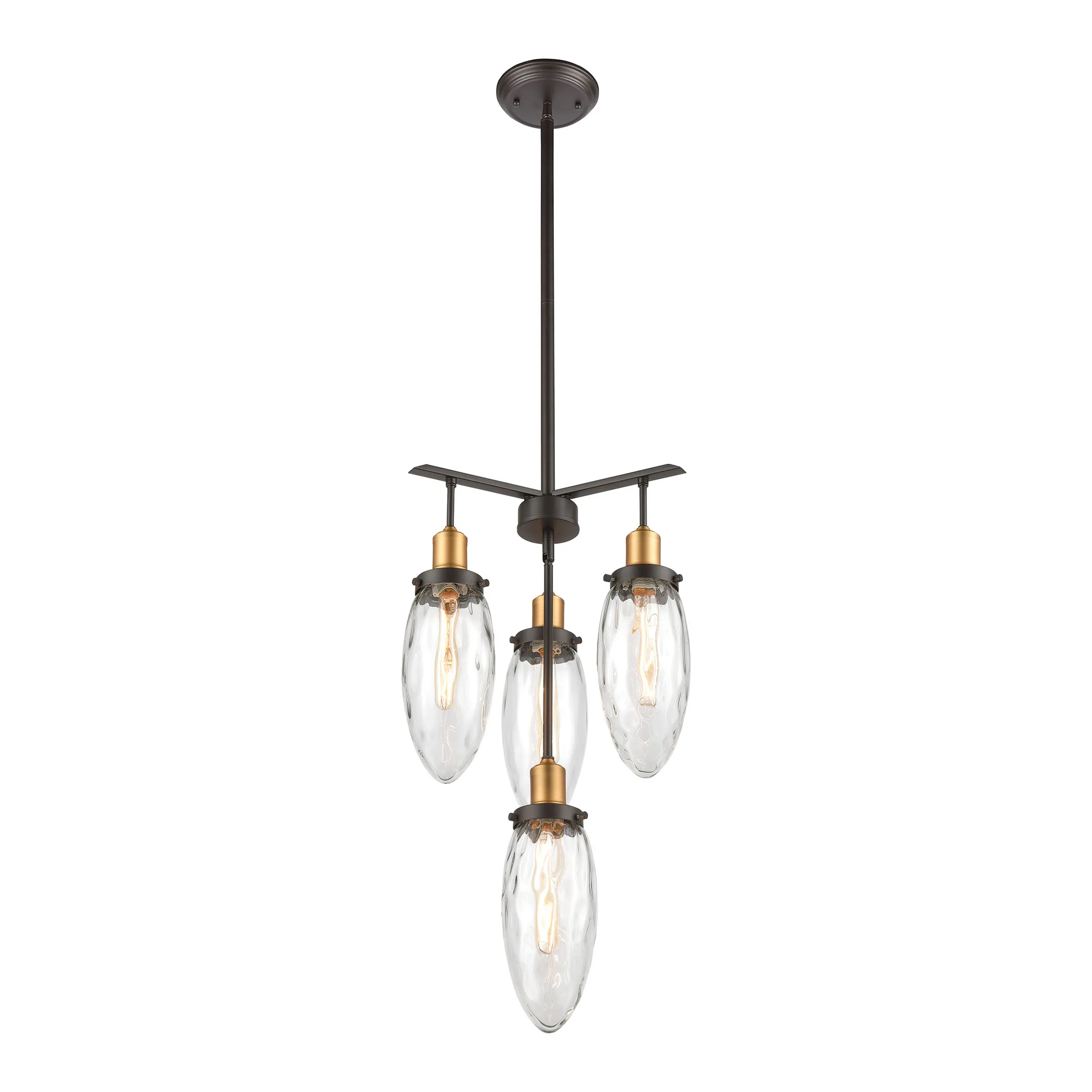 Shinzu 16" Wide 4-Light Chandelier - Oil Rubbed Bronze