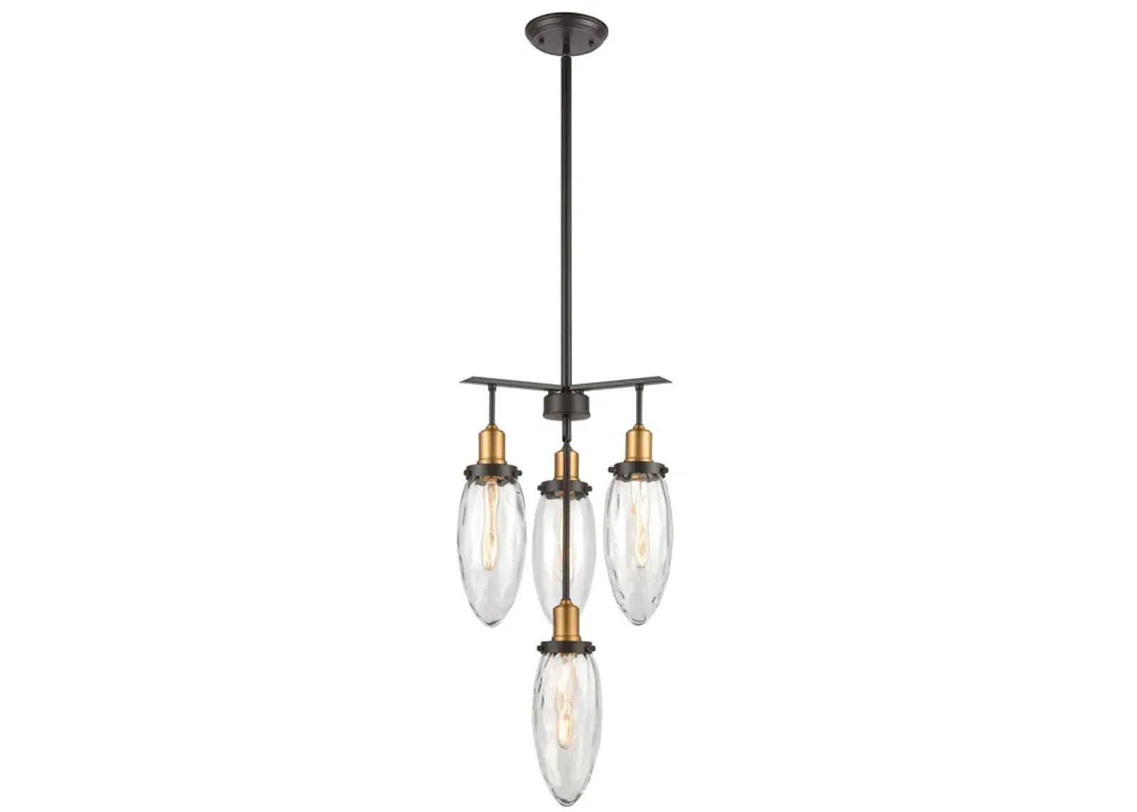 Shinzu 16" Wide 4-Light Chandelier - Oil Rubbed Bronze