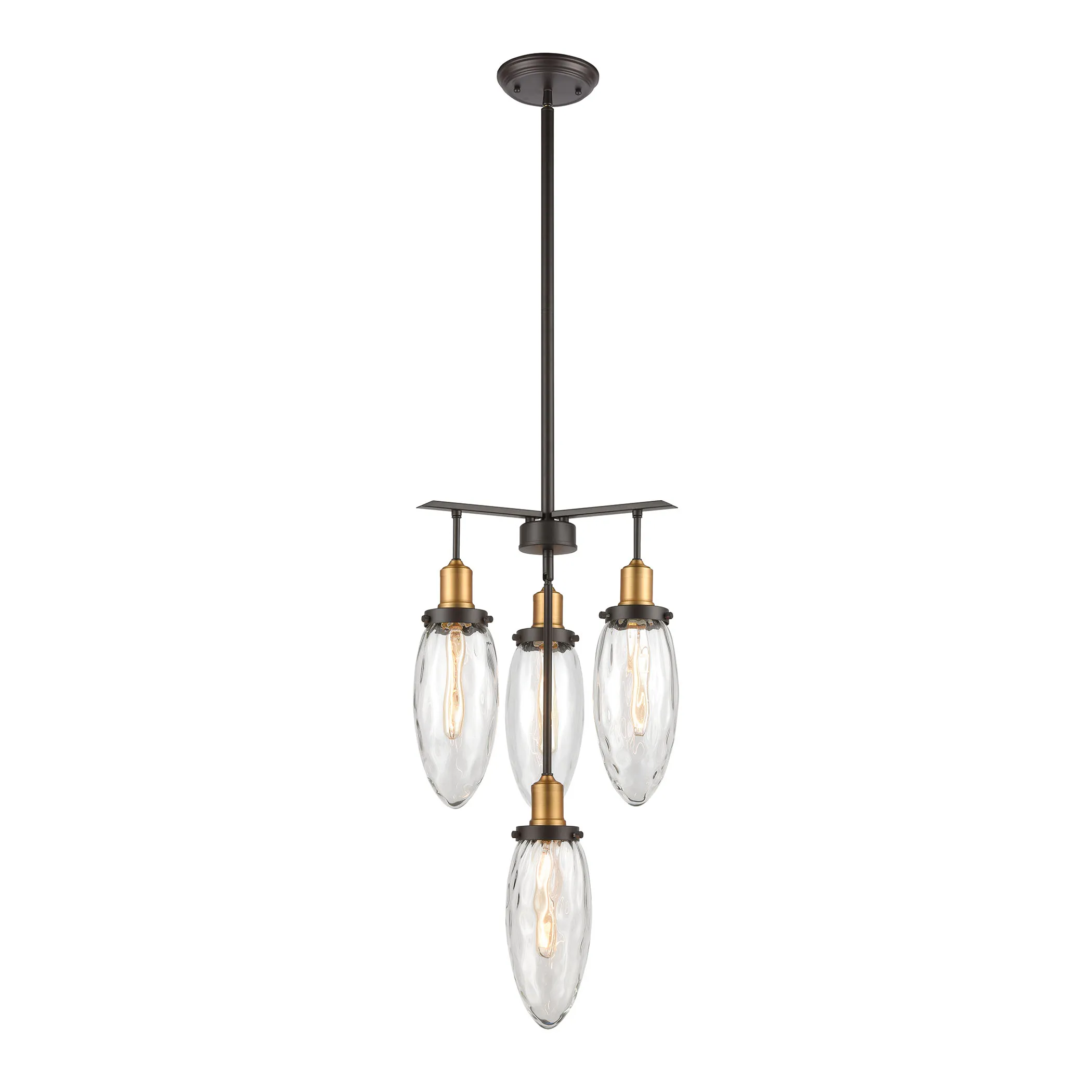 Shinzu 16" Wide 4-Light Chandelier - Oil Rubbed Bronze