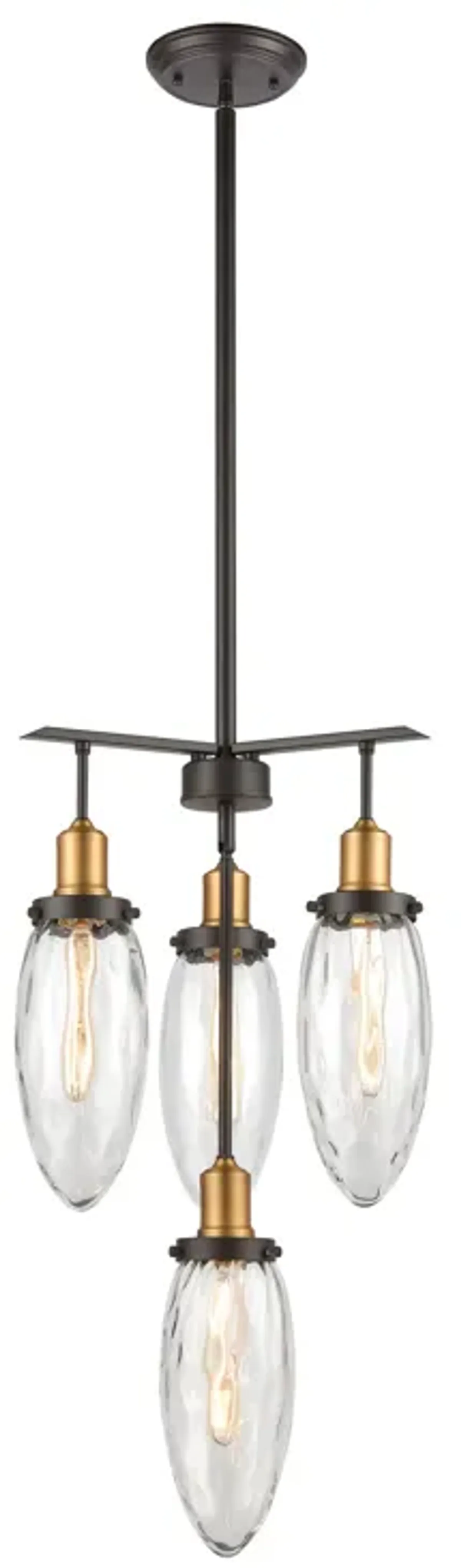 Shinzu 16" Wide 4-Light Chandelier - Oil Rubbed Bronze