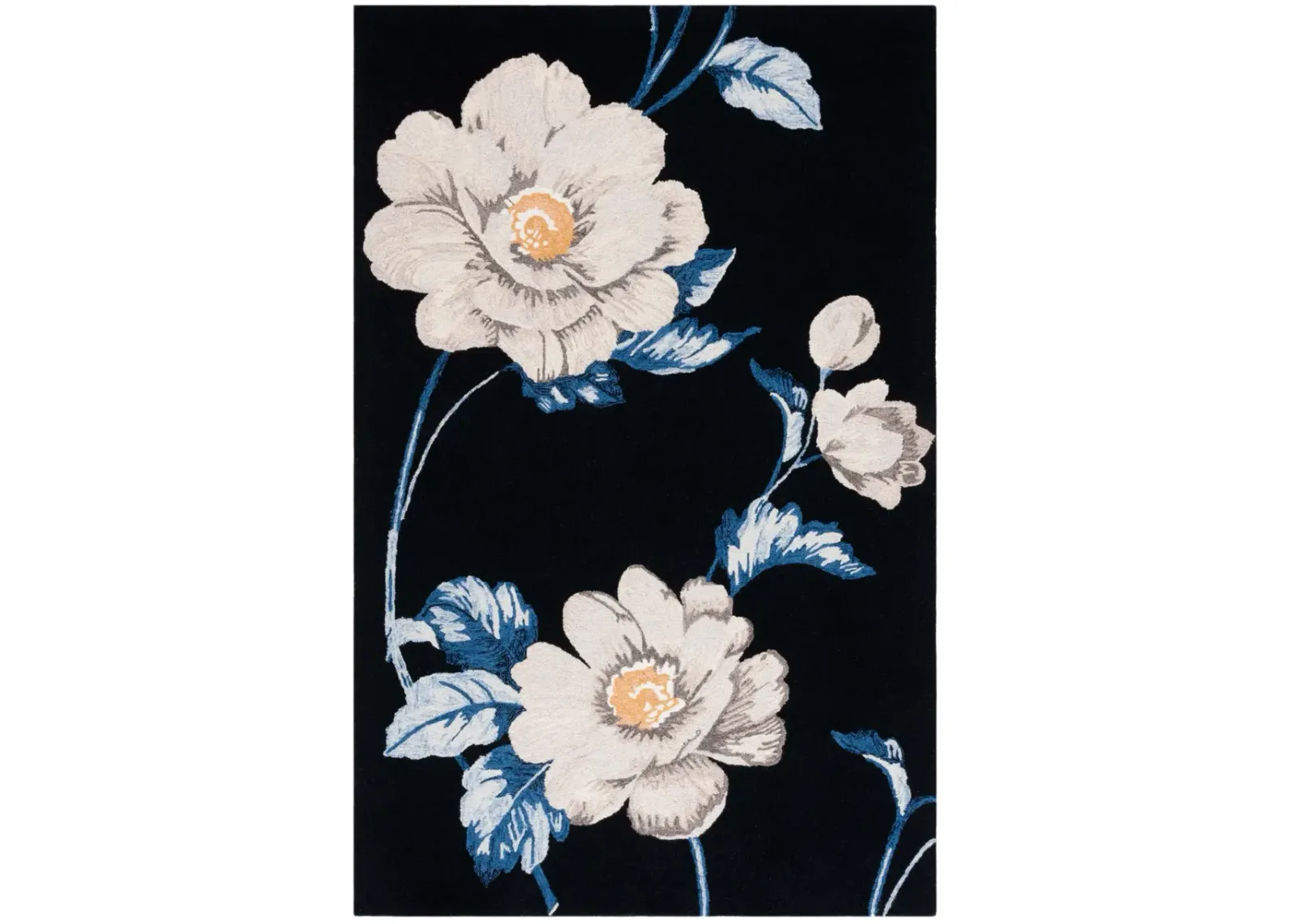 JARDIN 739 BLACK  6' x 9' Medium Rectangle Rug