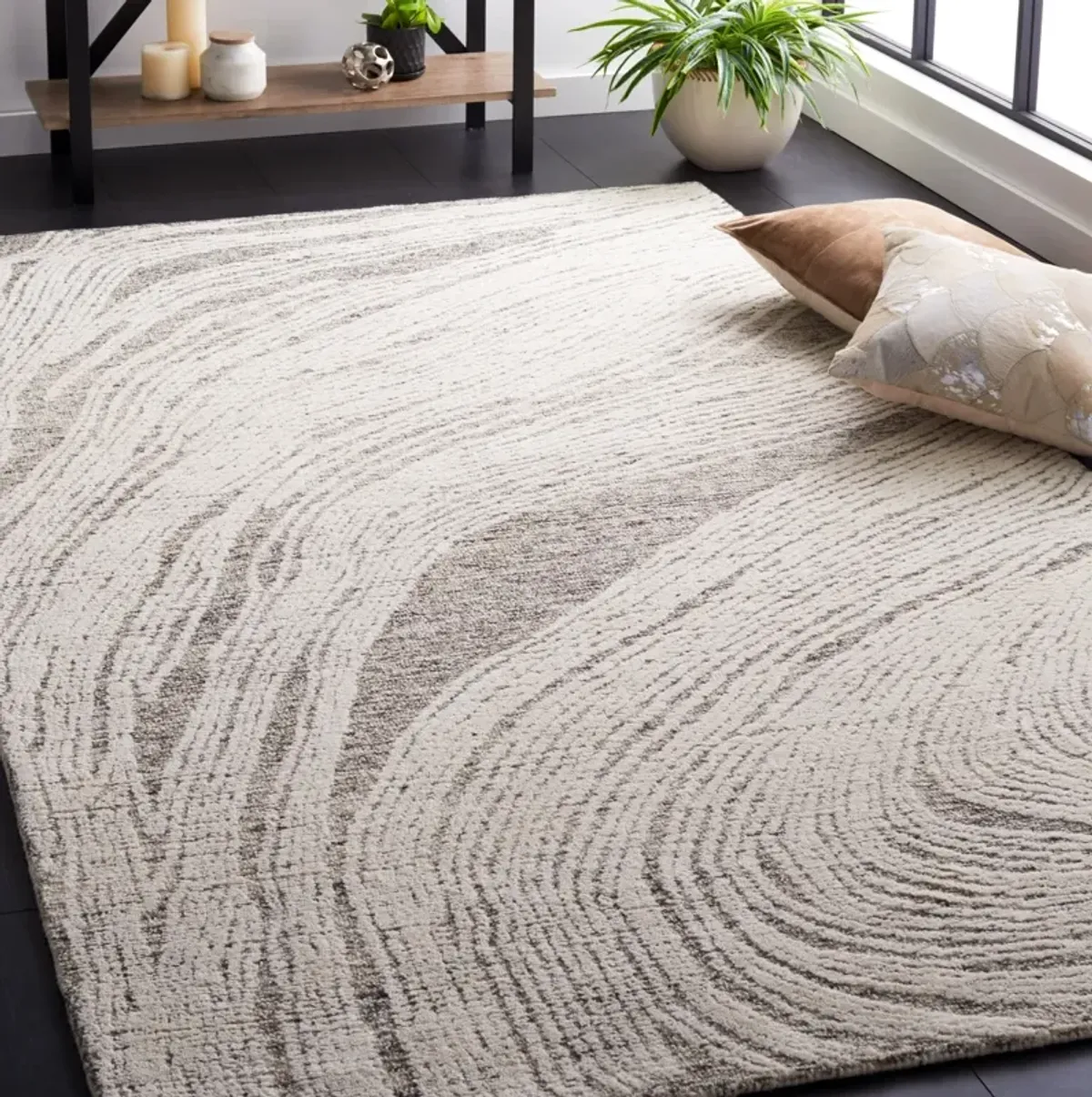 ABSTRACT 925 CHARCOAL  2'-3' x 4' Accent Rug