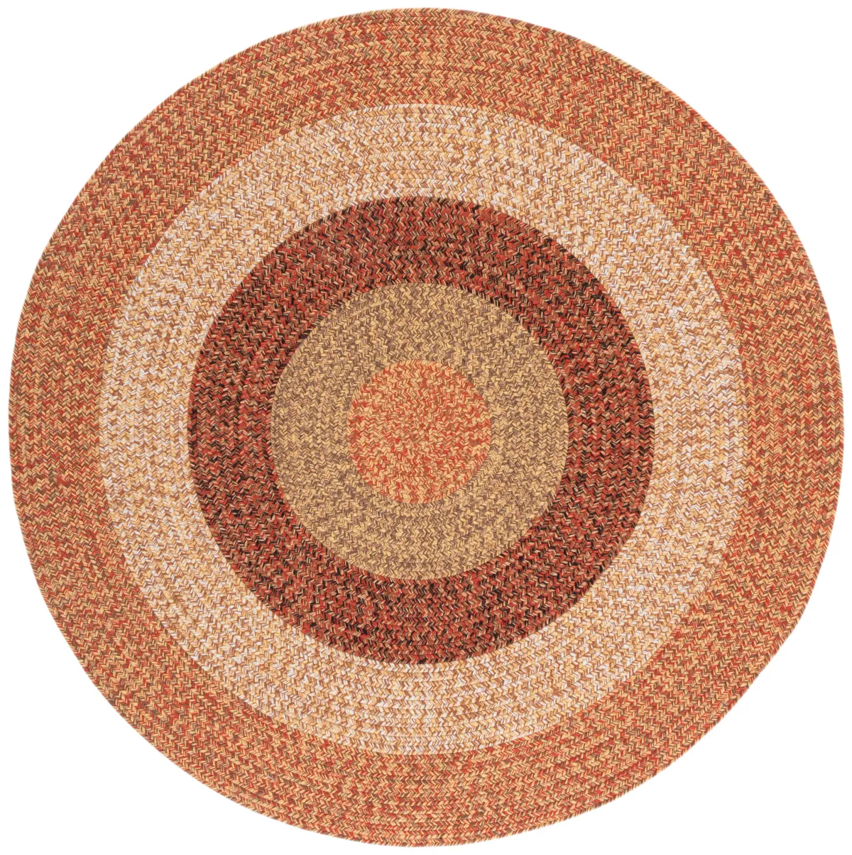 BRAIDED Hand Woven 3' x 3' Round area rug