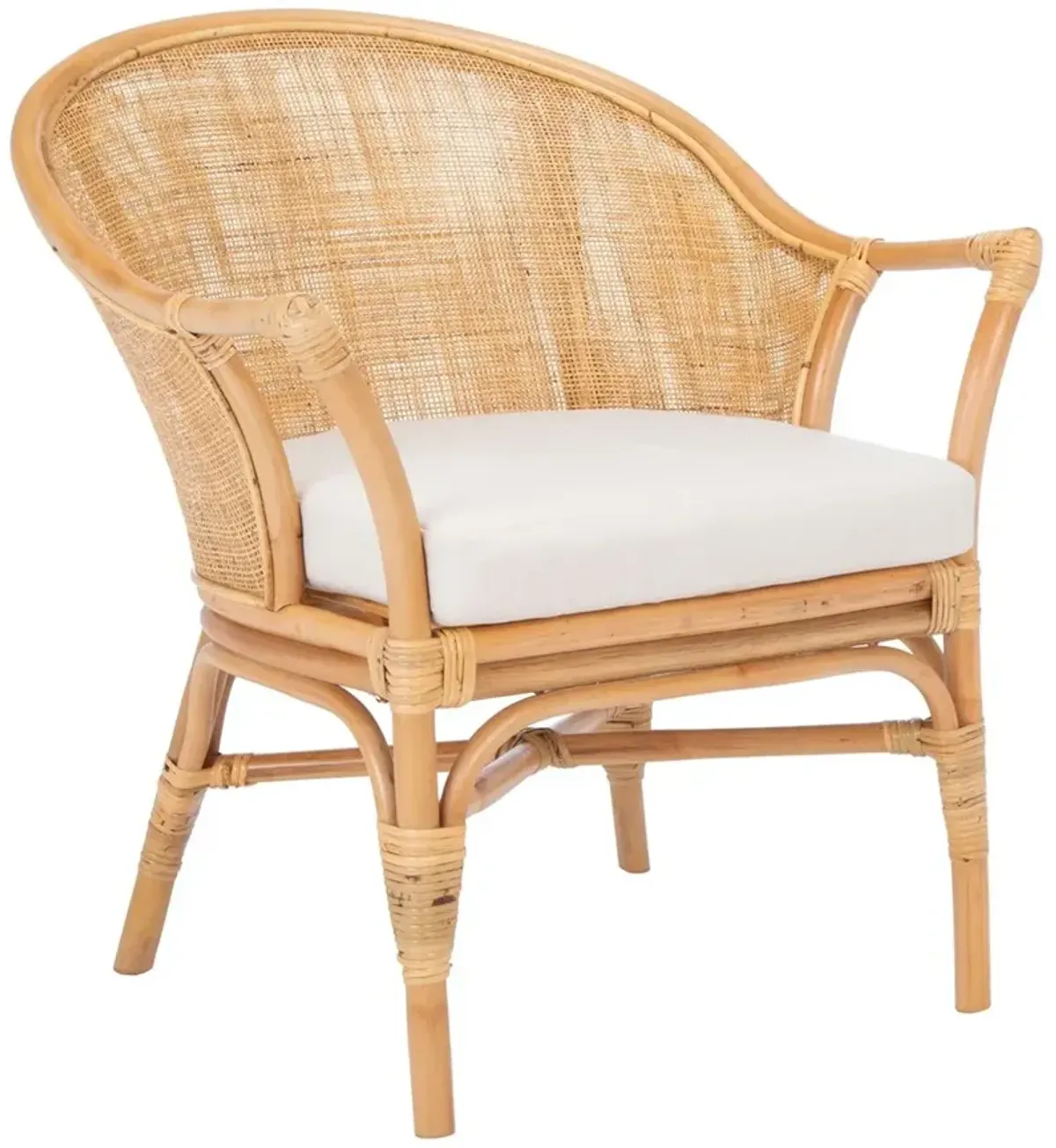 DUSTIN RATTAN ACCENT CHAIR W/ CUSHION