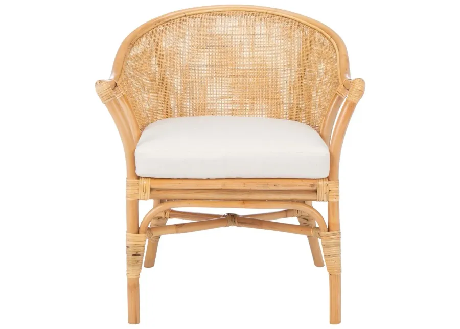 DUSTIN RATTAN ACCENT CHAIR W/ CUSHION