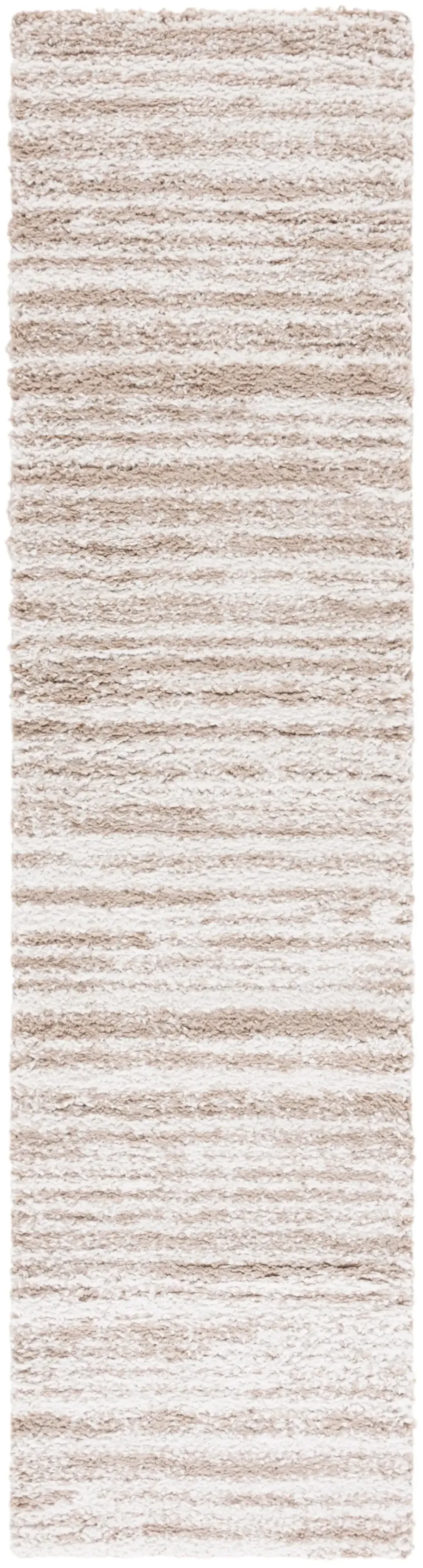 RUMI SHAG 110 BEIGE  2'-2' x 8' Runner Rug