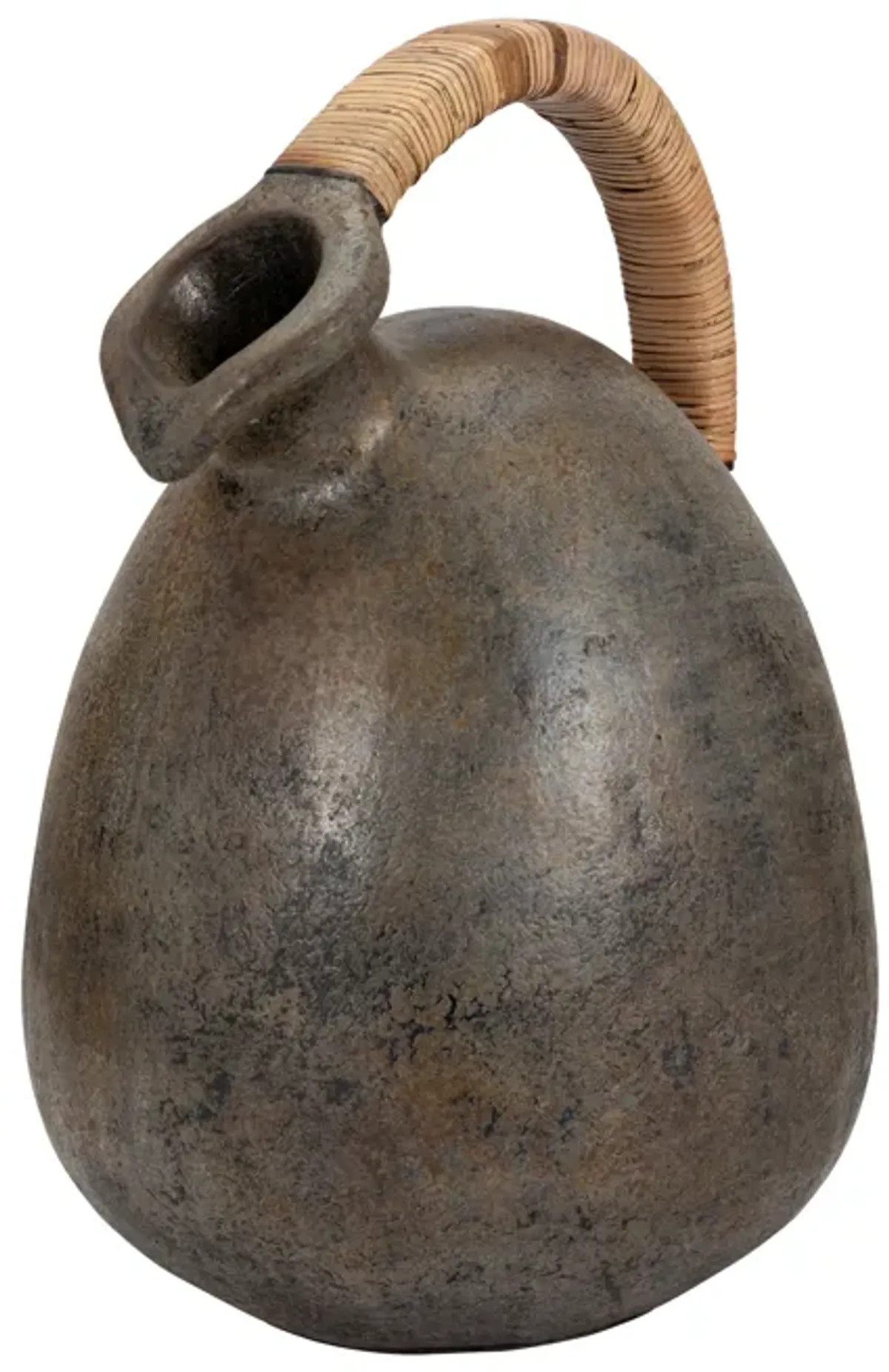 Terracotta, 16" Rustic Jug W/ Woven Handle, Multi