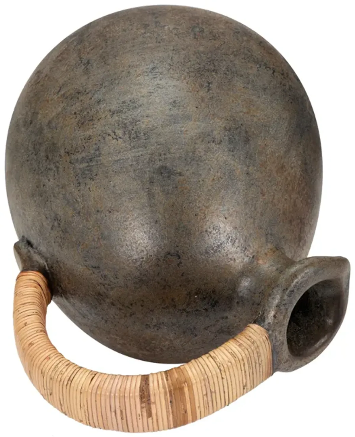 Terracotta, 16" Rustic Jug W/ Woven Handle, Multi