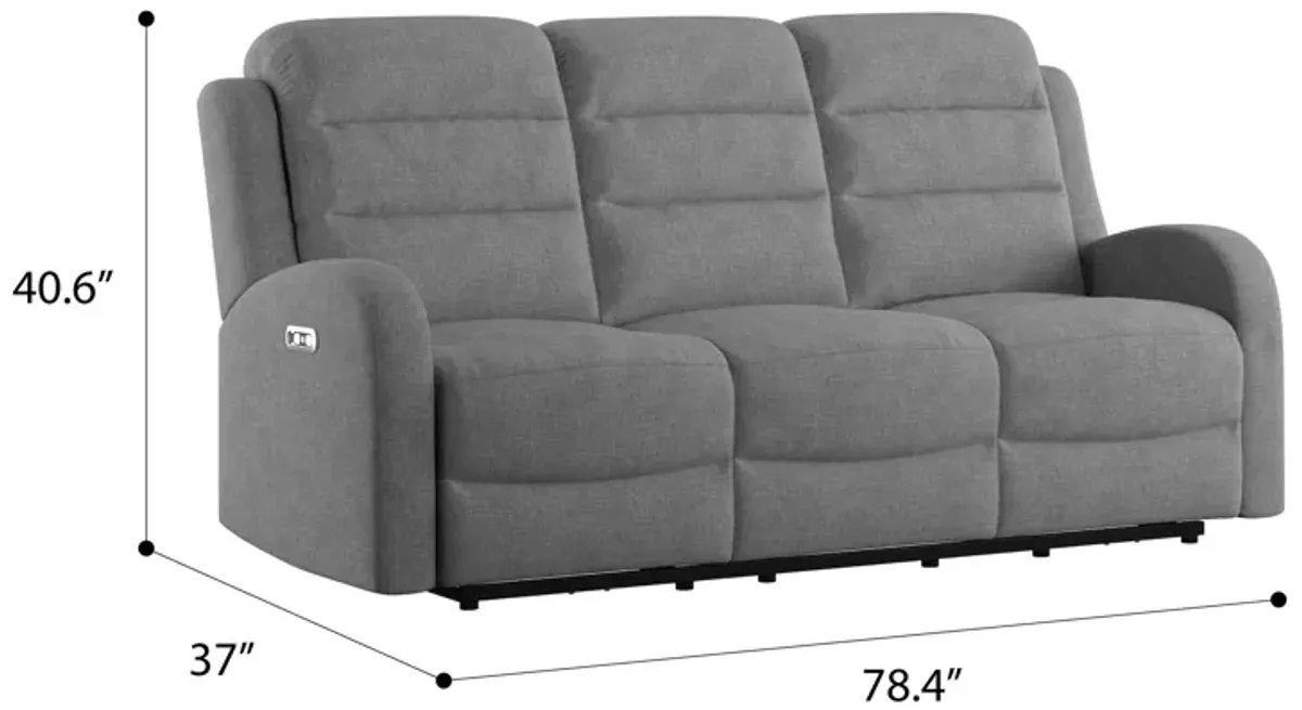 Harvey Dual Power Sofa Recliner And Headrest