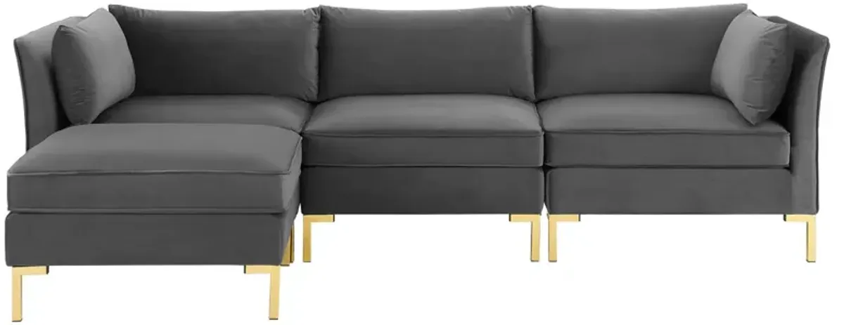 Ardent 4-Piece Performance Velvet Sectional Sofa