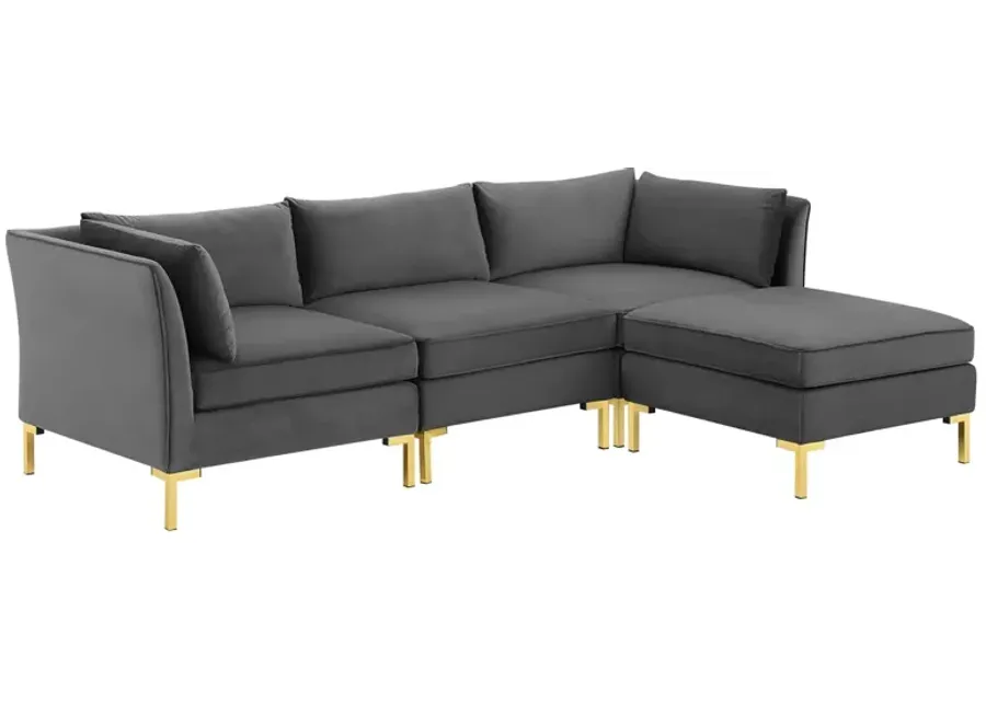 Ardent 4-Piece Performance Velvet Sectional Sofa