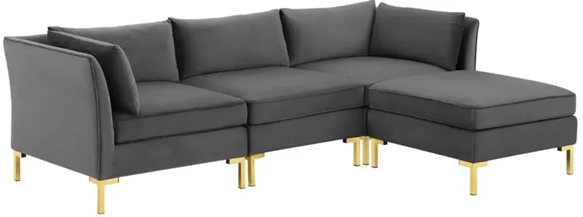 Ardent 4-Piece Performance Velvet Sectional Sofa