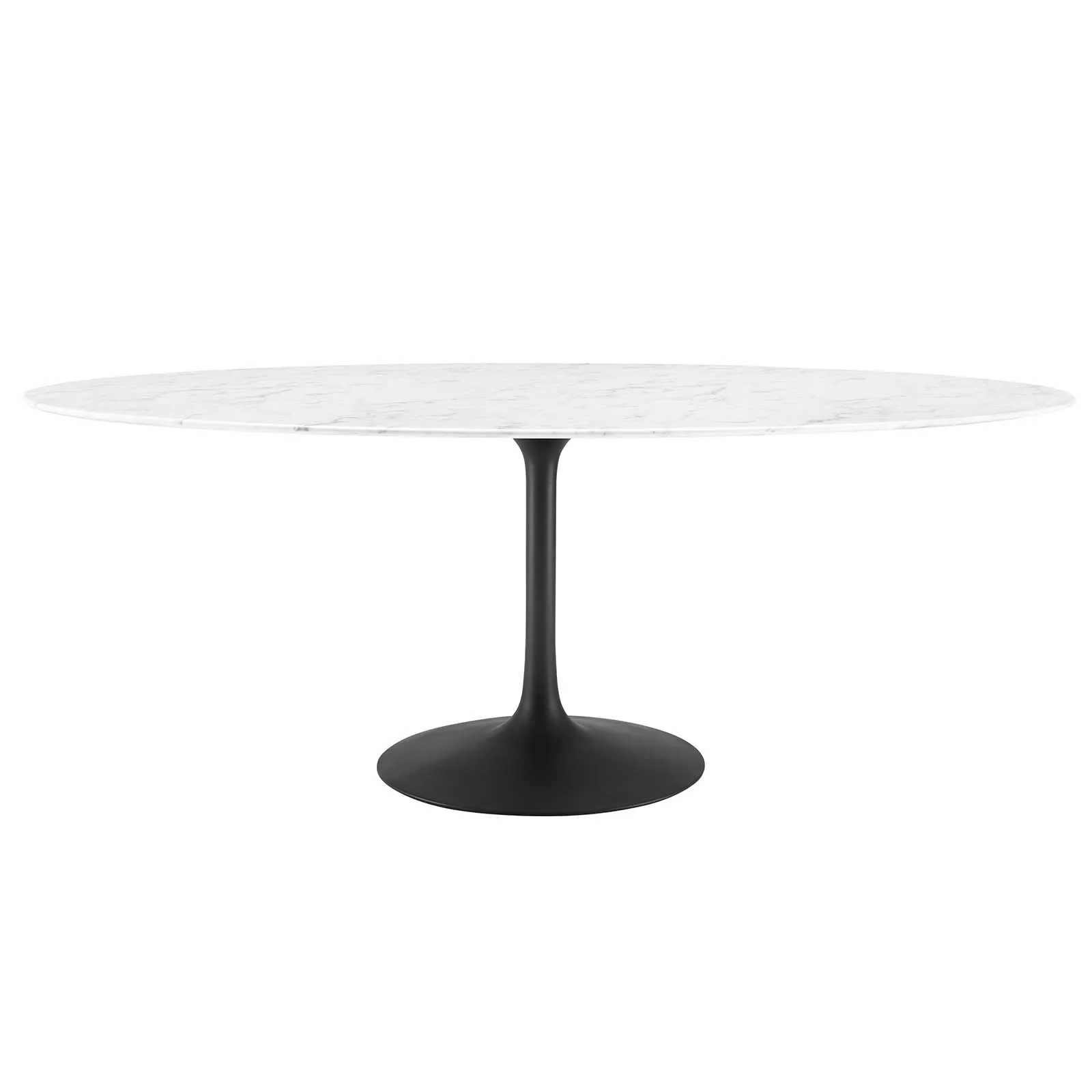 Lippa 78" Oval Artificial Marble Dining Table