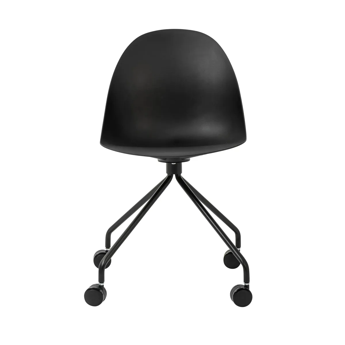 Tayte Office Chair in Black with Matte Black Base - Set of 1