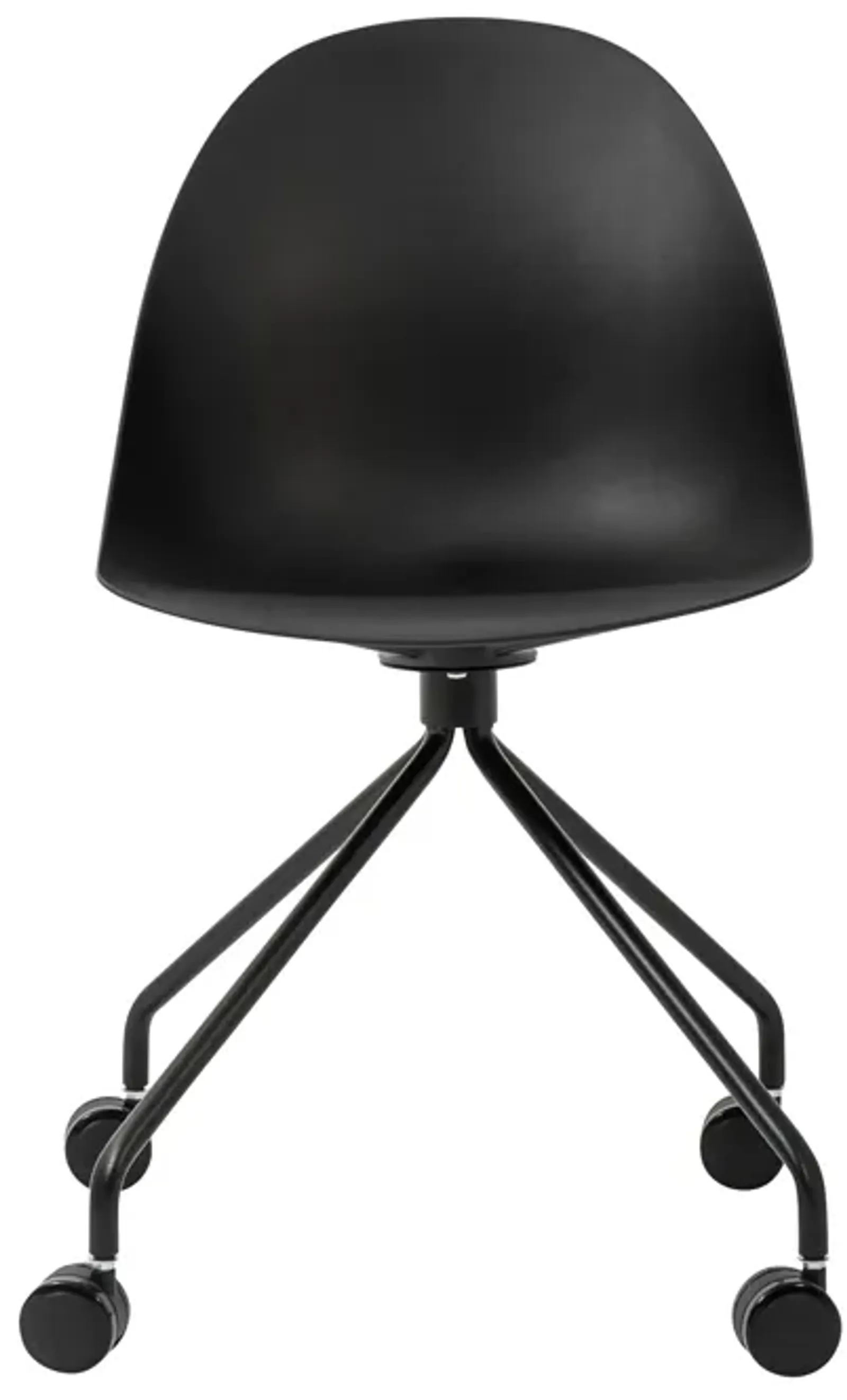 Tayte Office Chair in Black with Matte Black Base - Set of 1