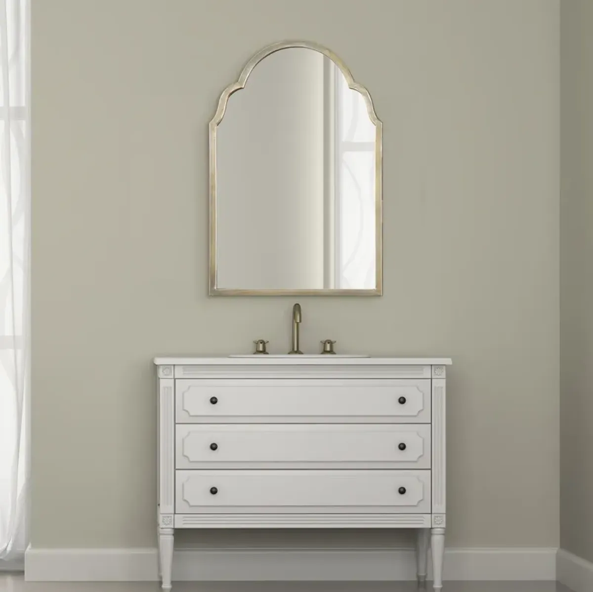 Brayden Petite Silver Arch Mirror