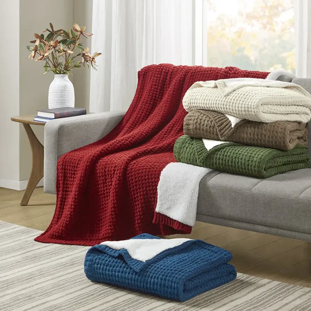 Rowan Waffle Knit Chenille Throw