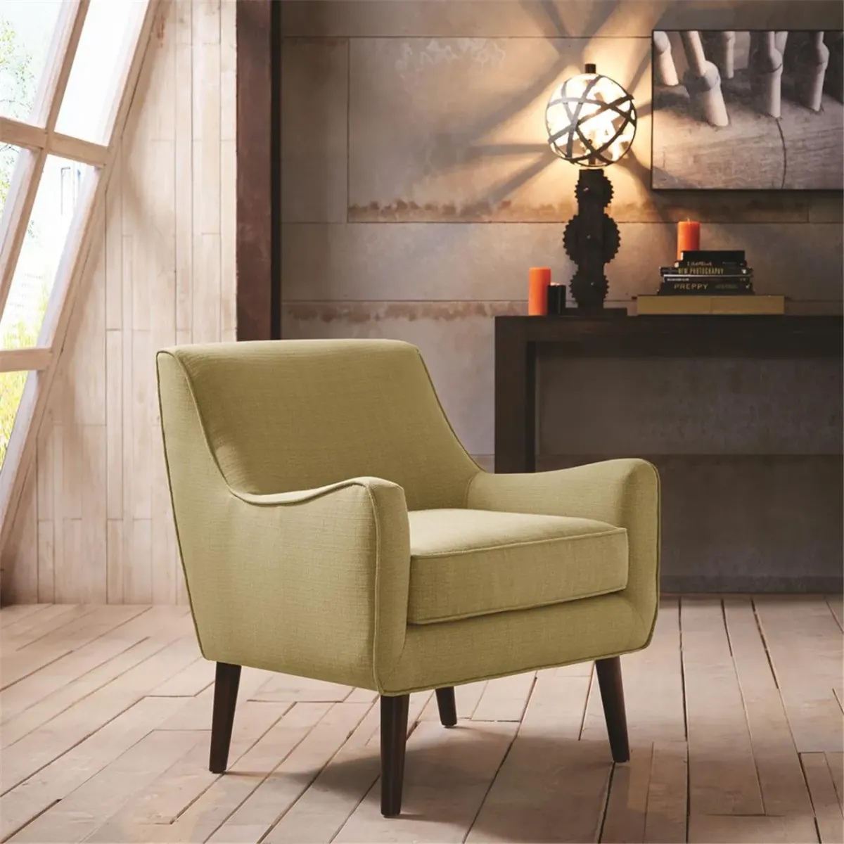 Madison Park Oxford Green Mid-Century Accent Chair