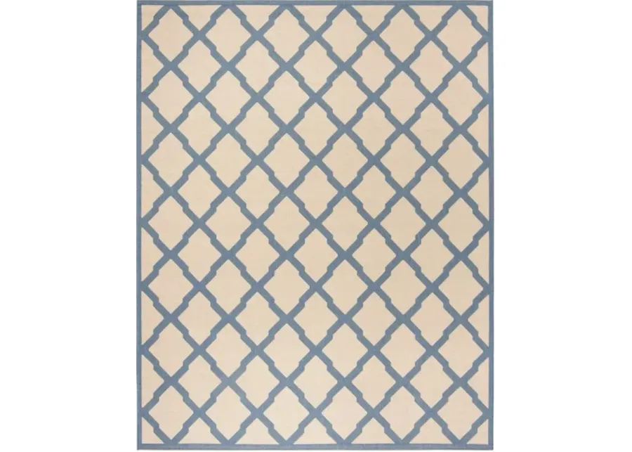 LINDEN 122 Collection LND122N-9 Cream / Blue 9' X 12'