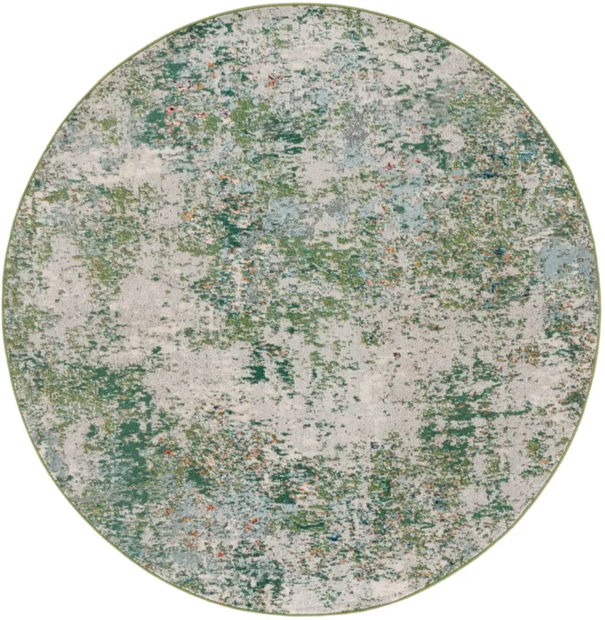 MADISON 453 GREEN  6'-7' x 6'-7' Round Round Rug