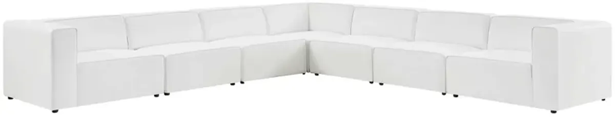 Mingle Vegan Leather 7-Piece Sectional Sofa