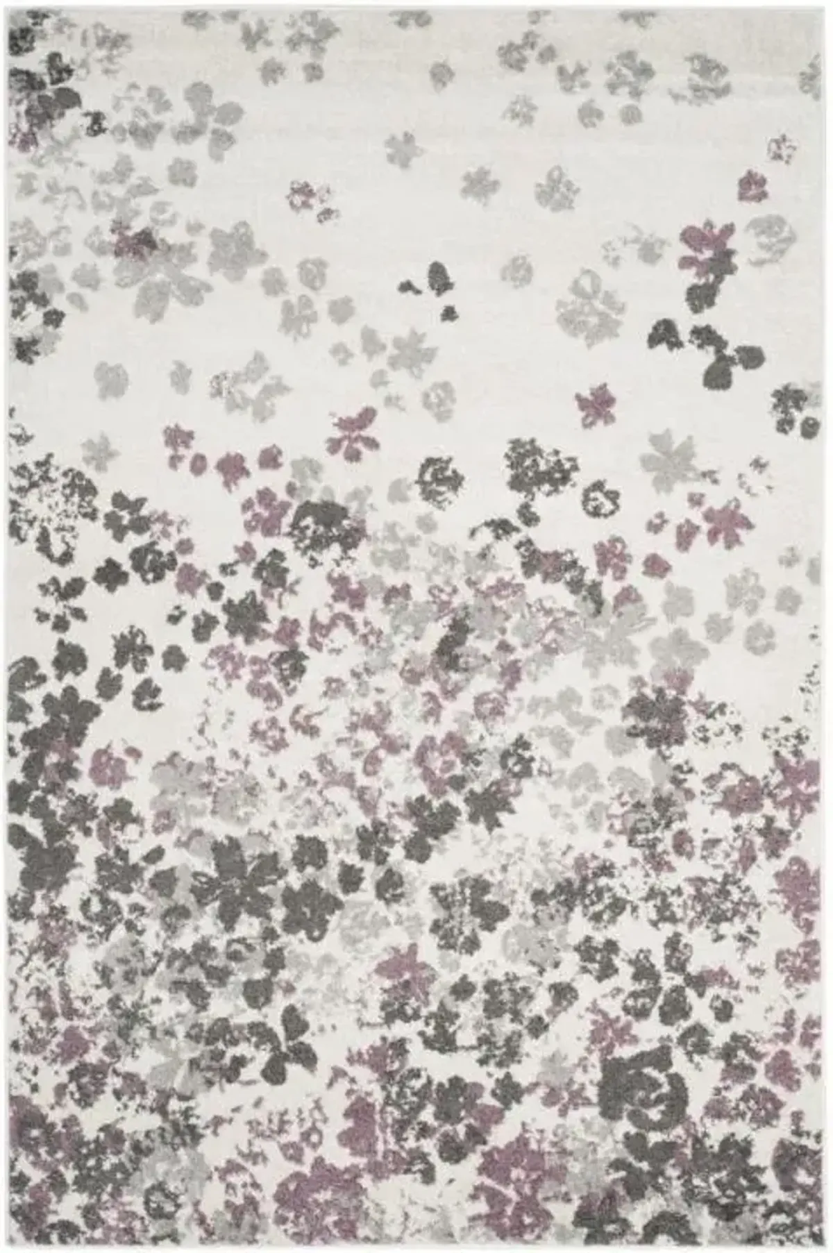 Adirondack Contemporary Ivory / Purple 2'-6" X 6' Powerloomed Rug