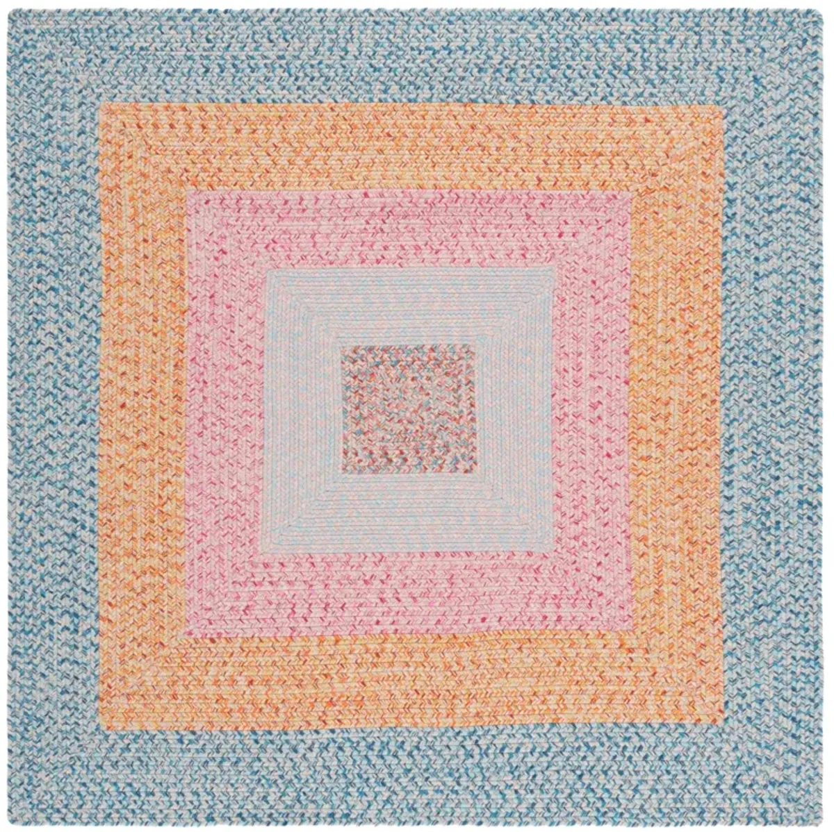 BRAIDED Hand Woven 5' x 5' Square area rug