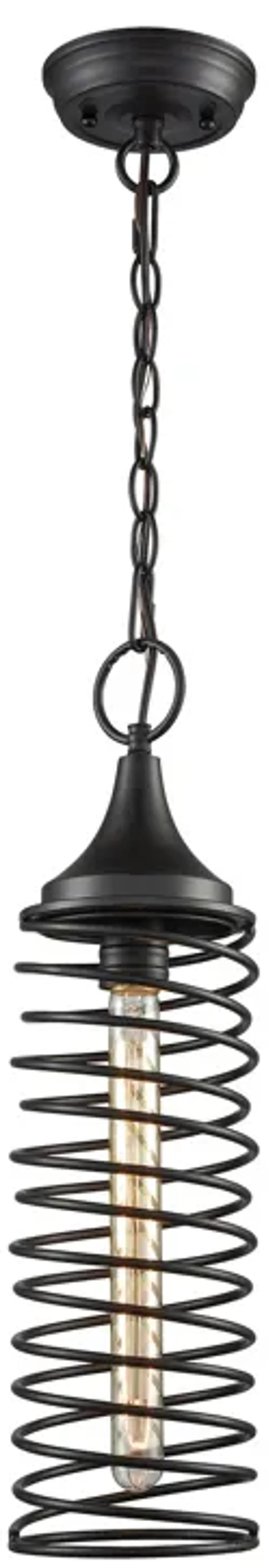 Spring 5" Wide 1-Light Mini Pendant - Oil Rubbed Bronze