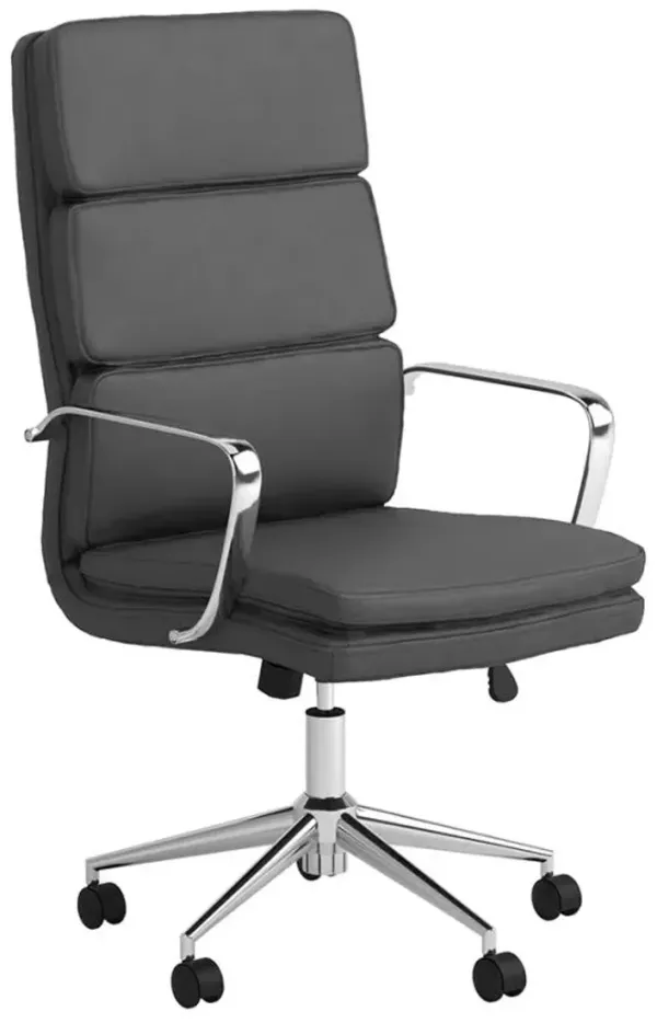 Ximena High Back Upholstered Office Chair Grey
