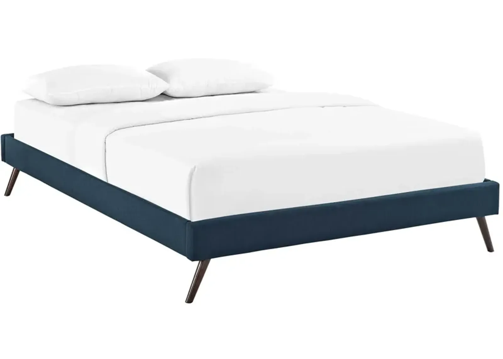 Loryn Full Fabric Bed Frame with Round Splayed Legs