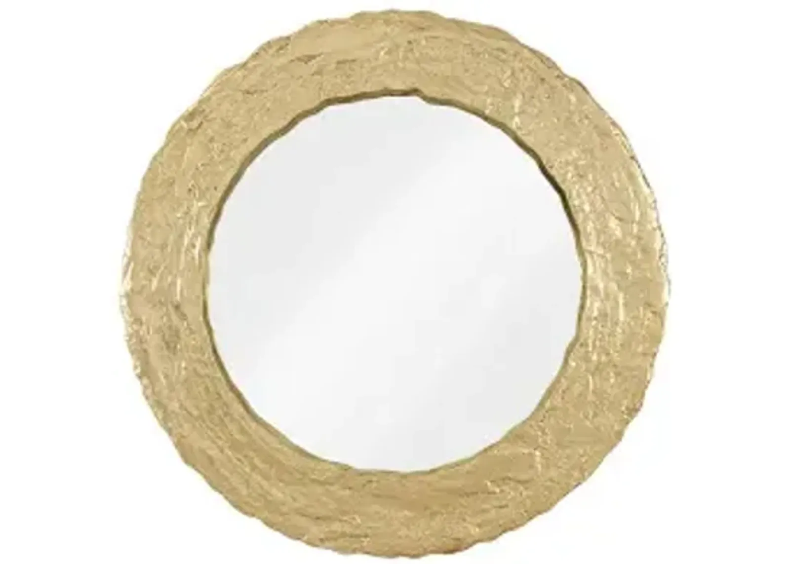 molten mirror, round, gold leaf