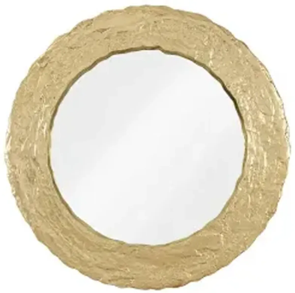 molten mirror, round, gold leaf