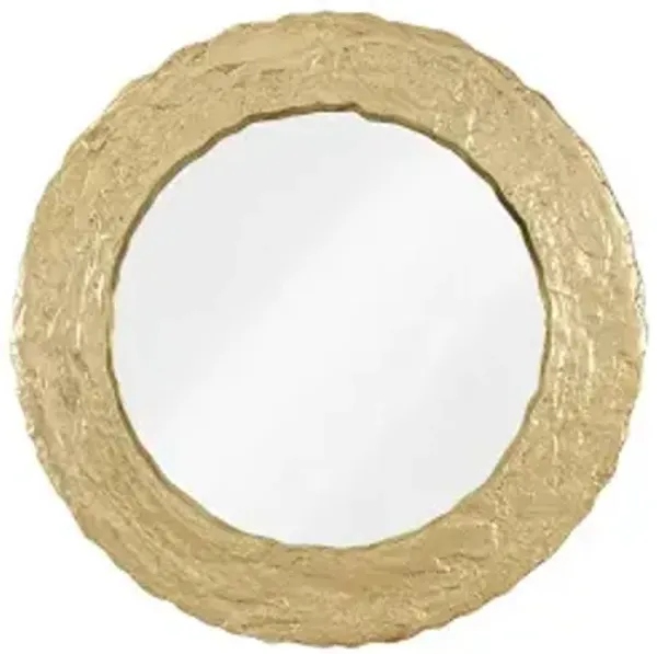 molten mirror, round, gold leaf