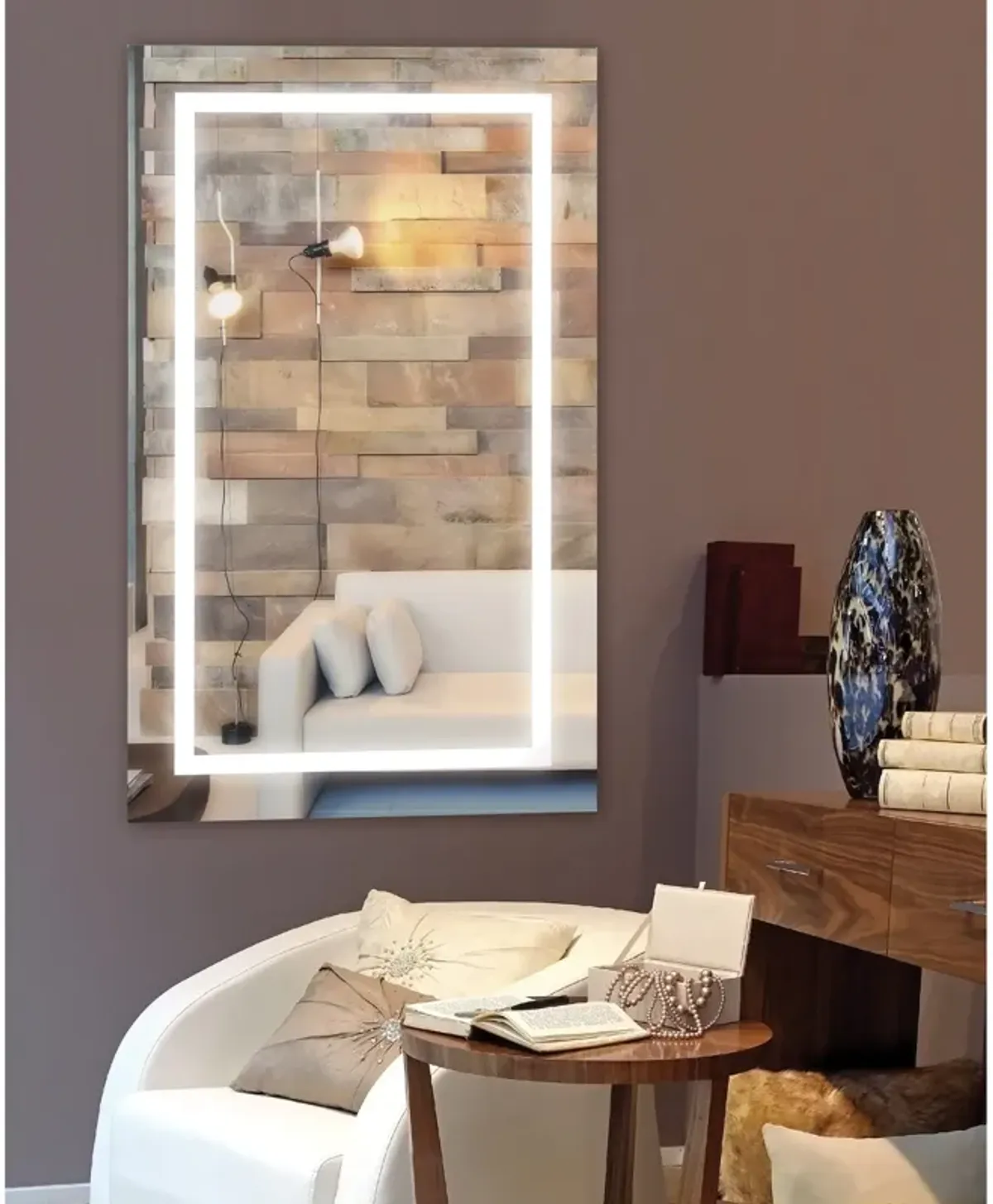 Adele Led Rectangle Mirror