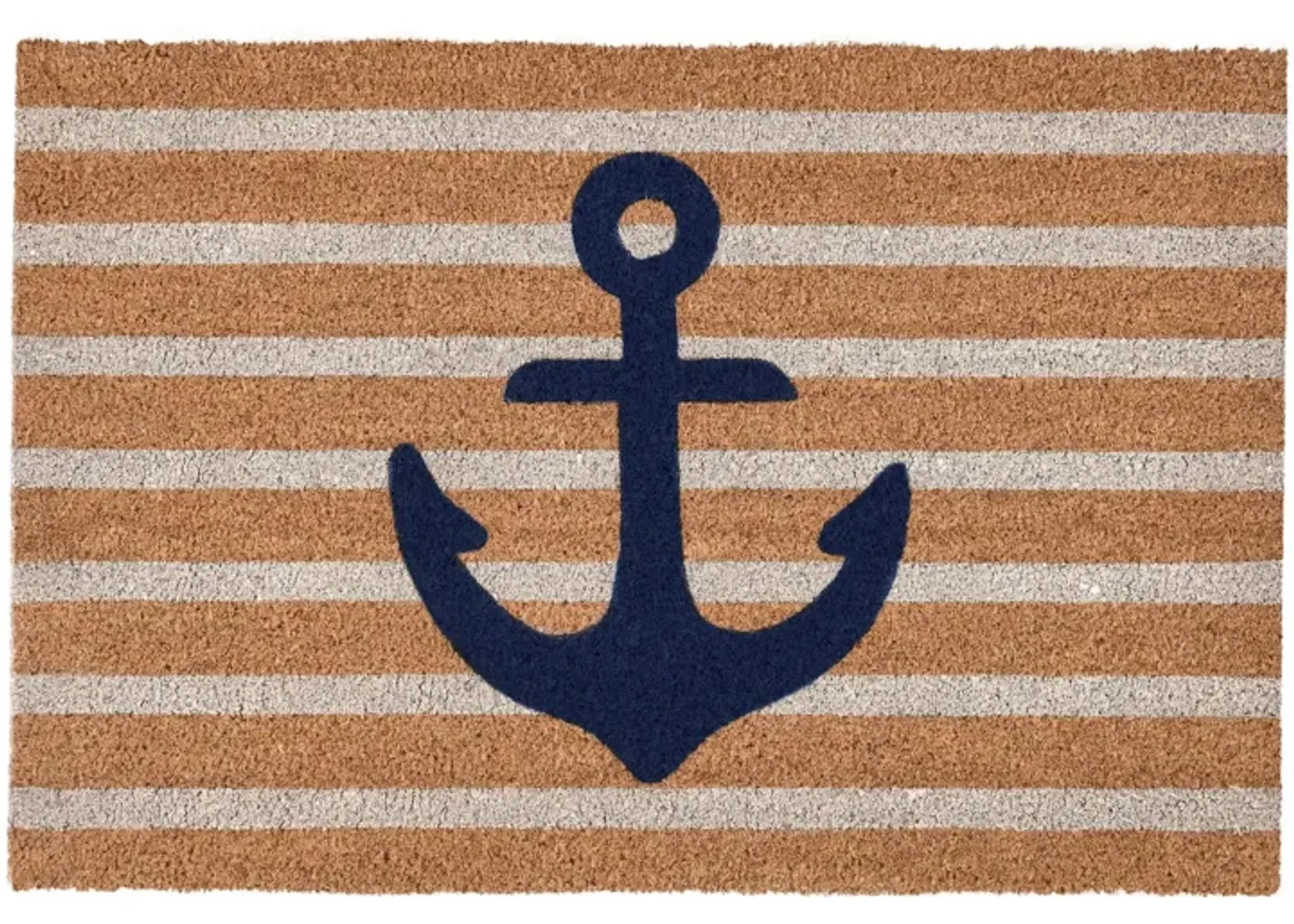 Anchors Away 24"x36" Doormat Choir Front and PVC Backing Navy and Natural