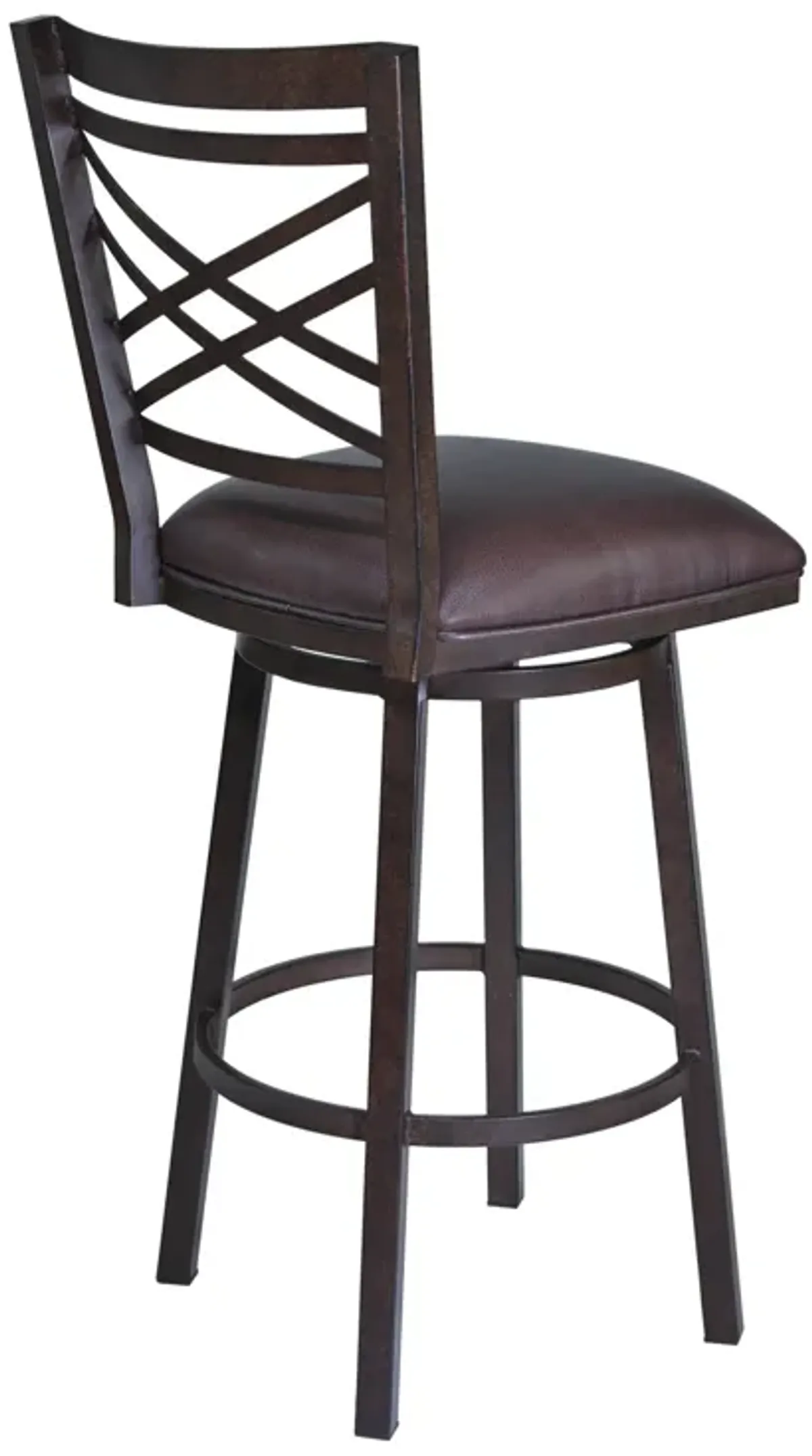 Fargo 26" Barstool in Auburn Bay finish with Brown Pu upholstery