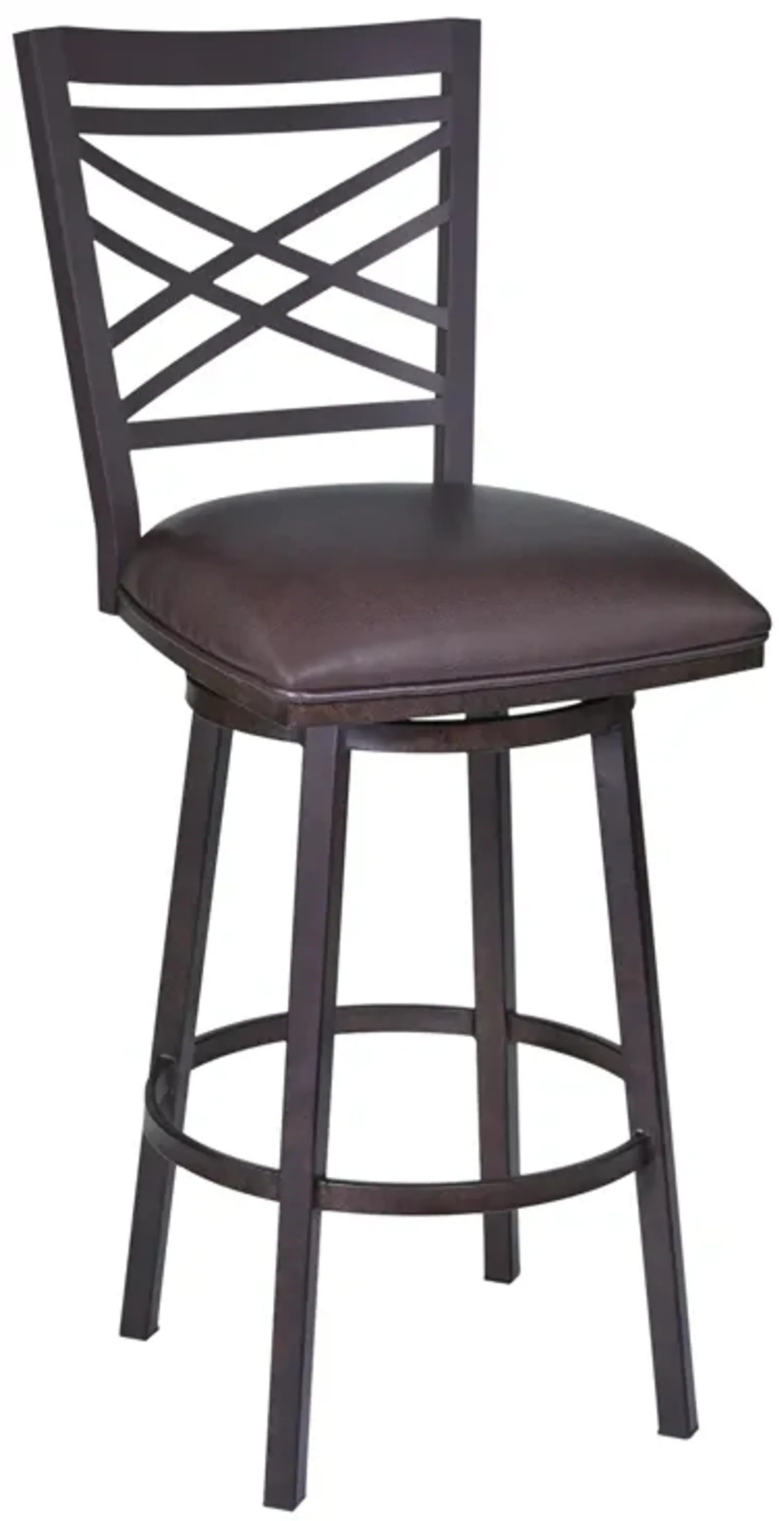 Fargo 26" Barstool in Auburn Bay finish with Brown Pu upholstery