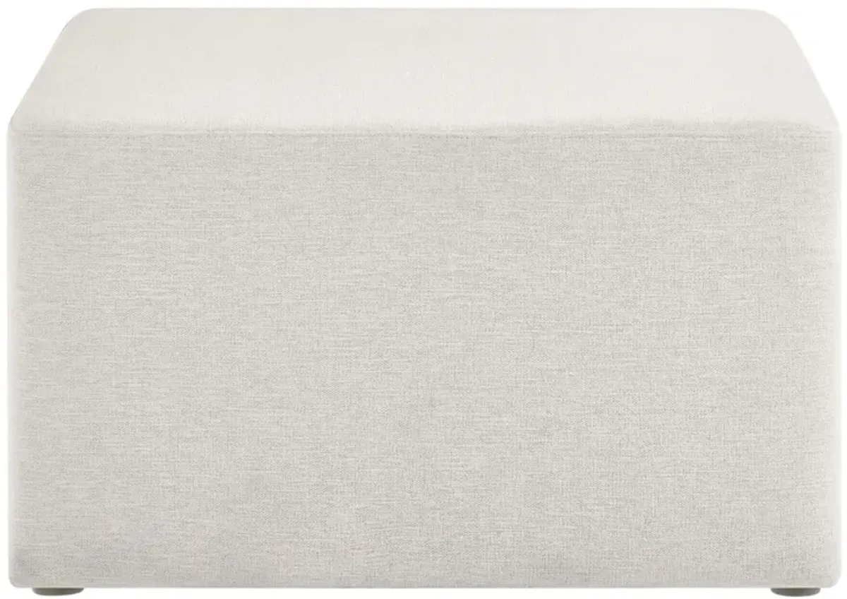 Callum Large 28" Square Woven Heathered Fabric Upholstered Ottoman by Modway