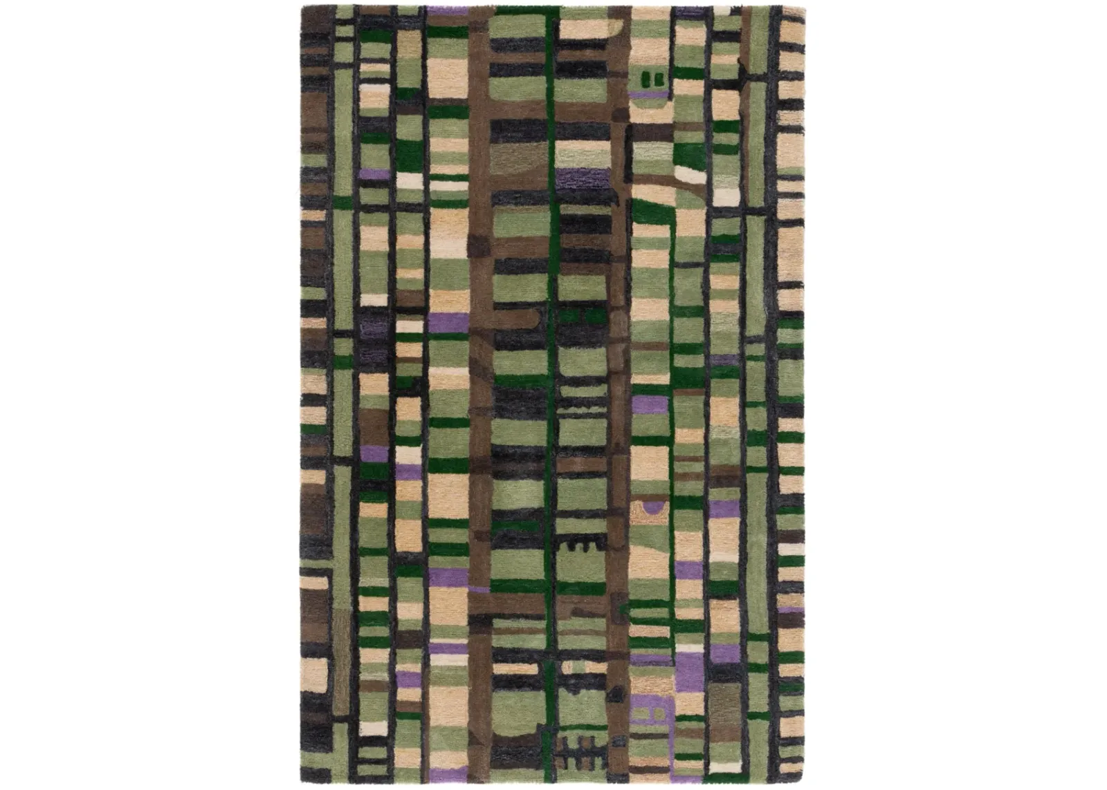 RODEO DRIVE 976 GREEN  8' x 10' Large Rectangle Rug