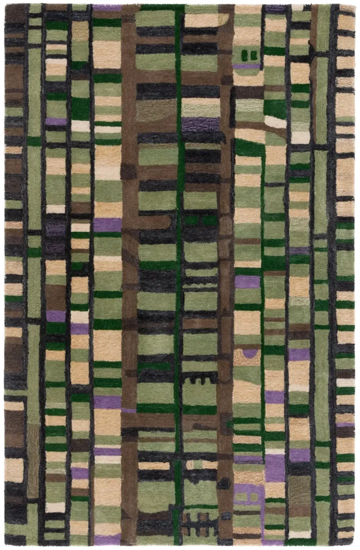 RODEO DRIVE 976 GREEN  8' x 10' Large Rectangle Rug