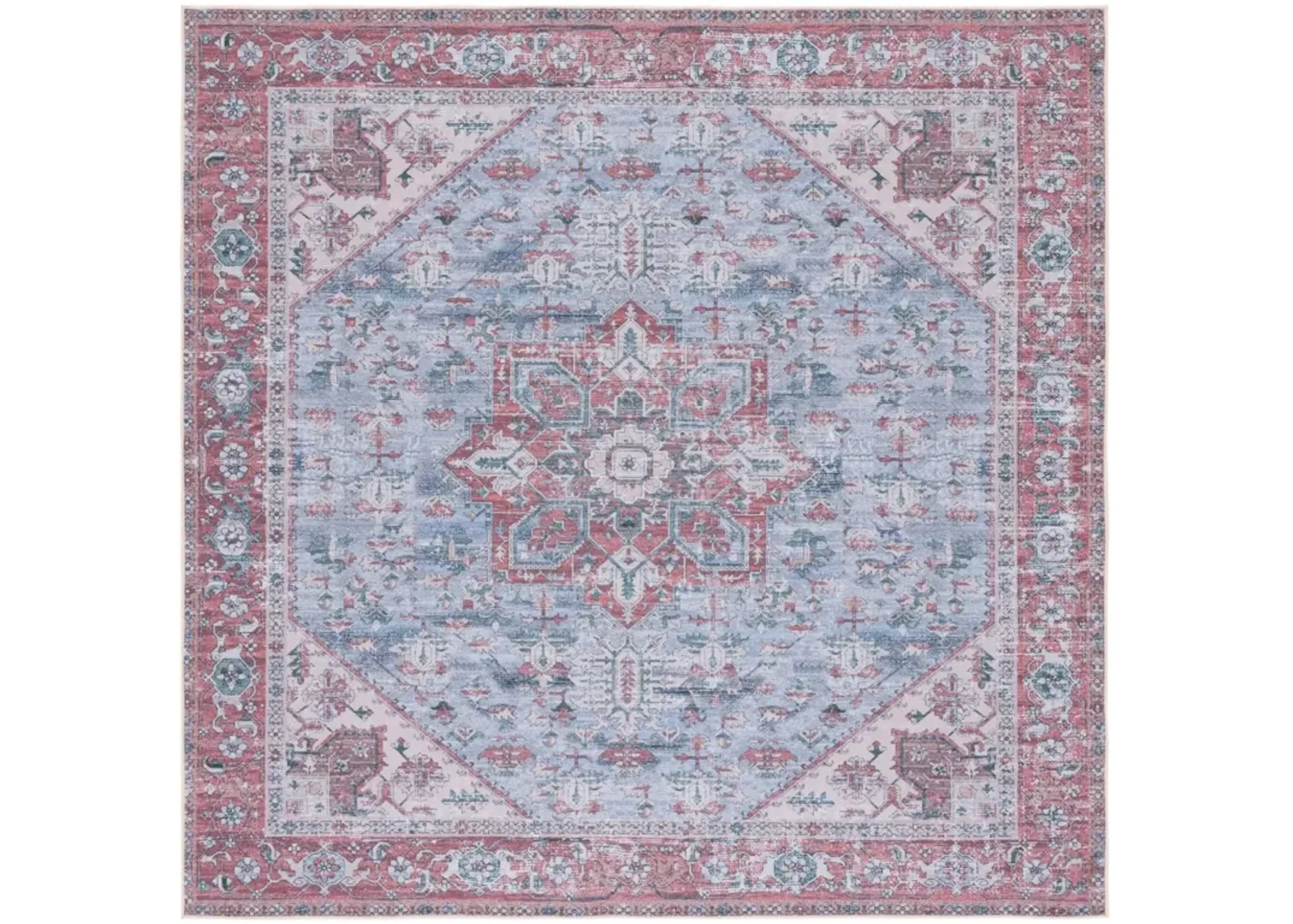 TUCSON 102 M/W S/R GREY BLUE  8' x 8' Square Square Rug