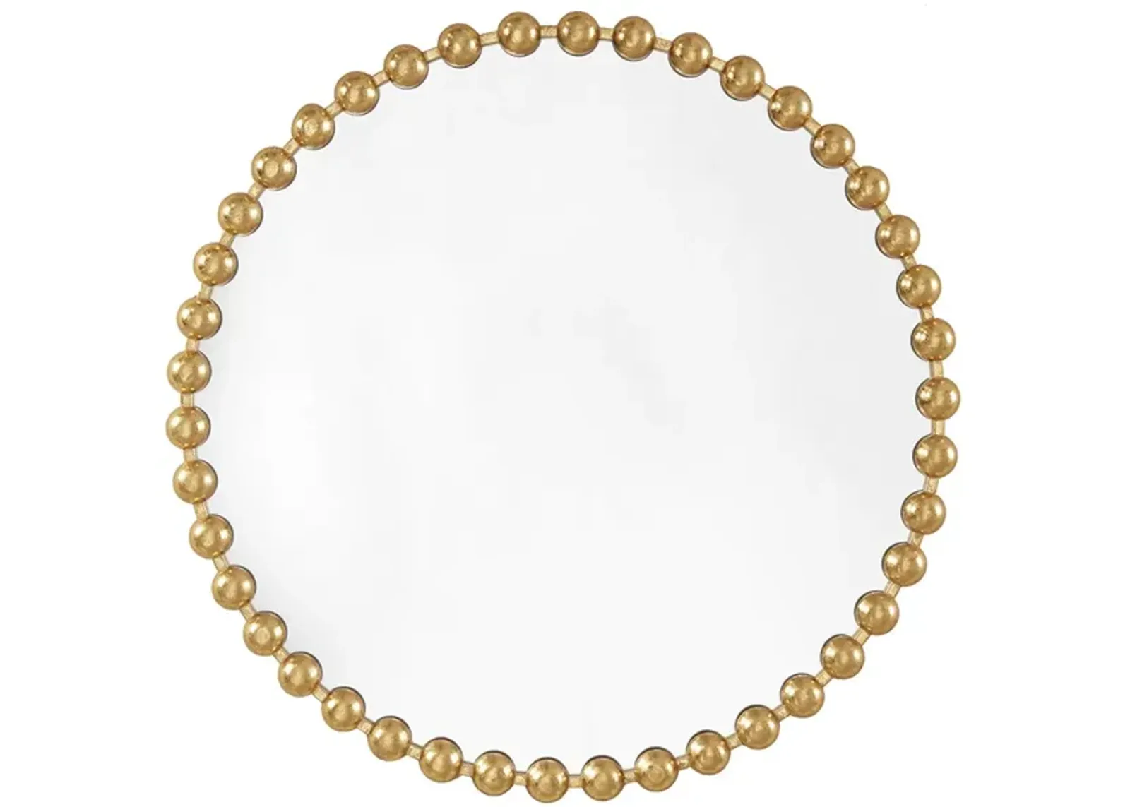 Madison Park Signature Marlowe Gold Beaded Round Wall Mirror 36"D