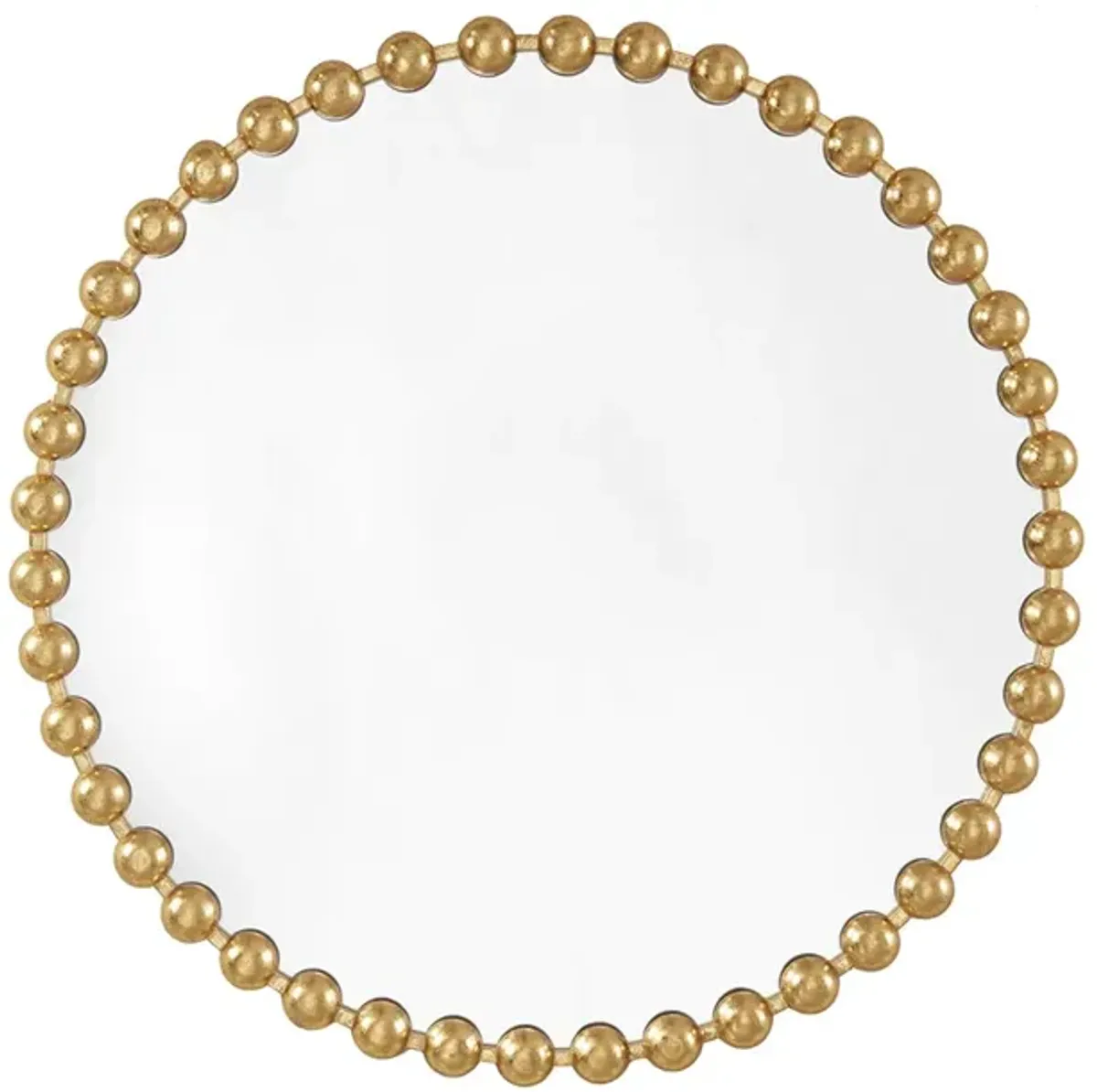 Madison Park Signature Marlowe Gold Beaded Round Wall Mirror 36"D