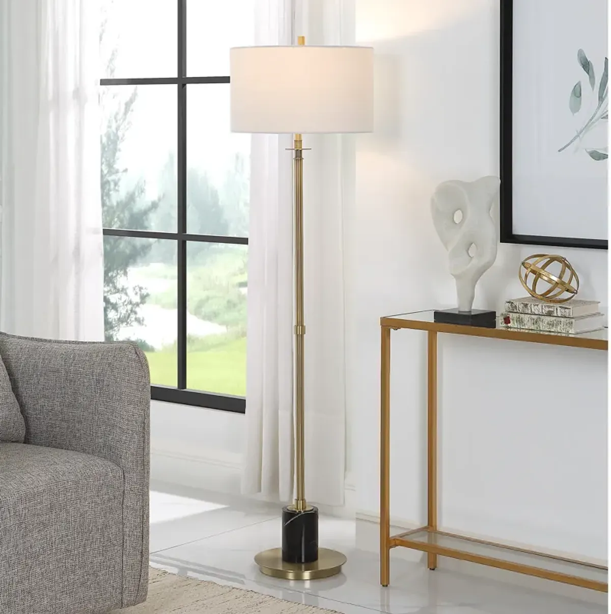 Guard Brass Floor Lamp