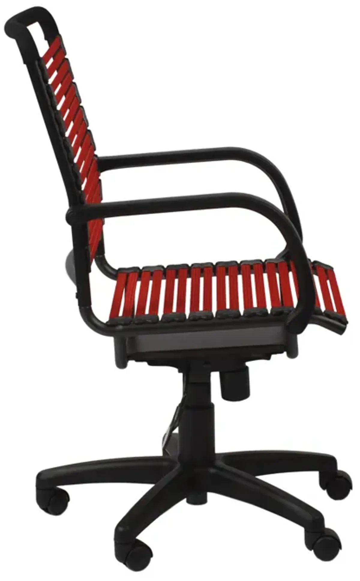 Bungie Flat High Back Office Chair in Red with Graphite Black Frame and Black Base