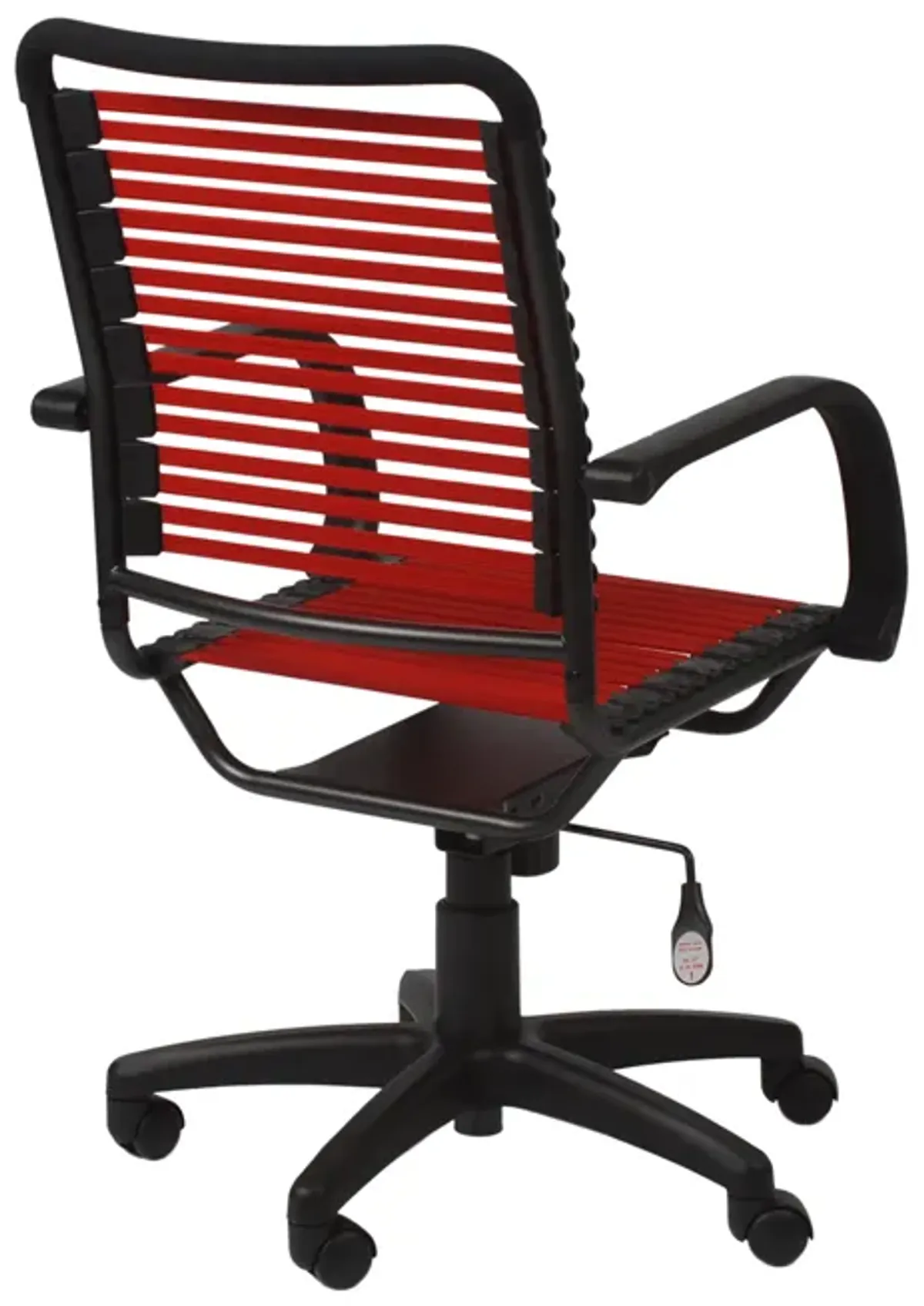 Bungie Flat High Back Office Chair in Red with Graphite Black Frame and Black Base